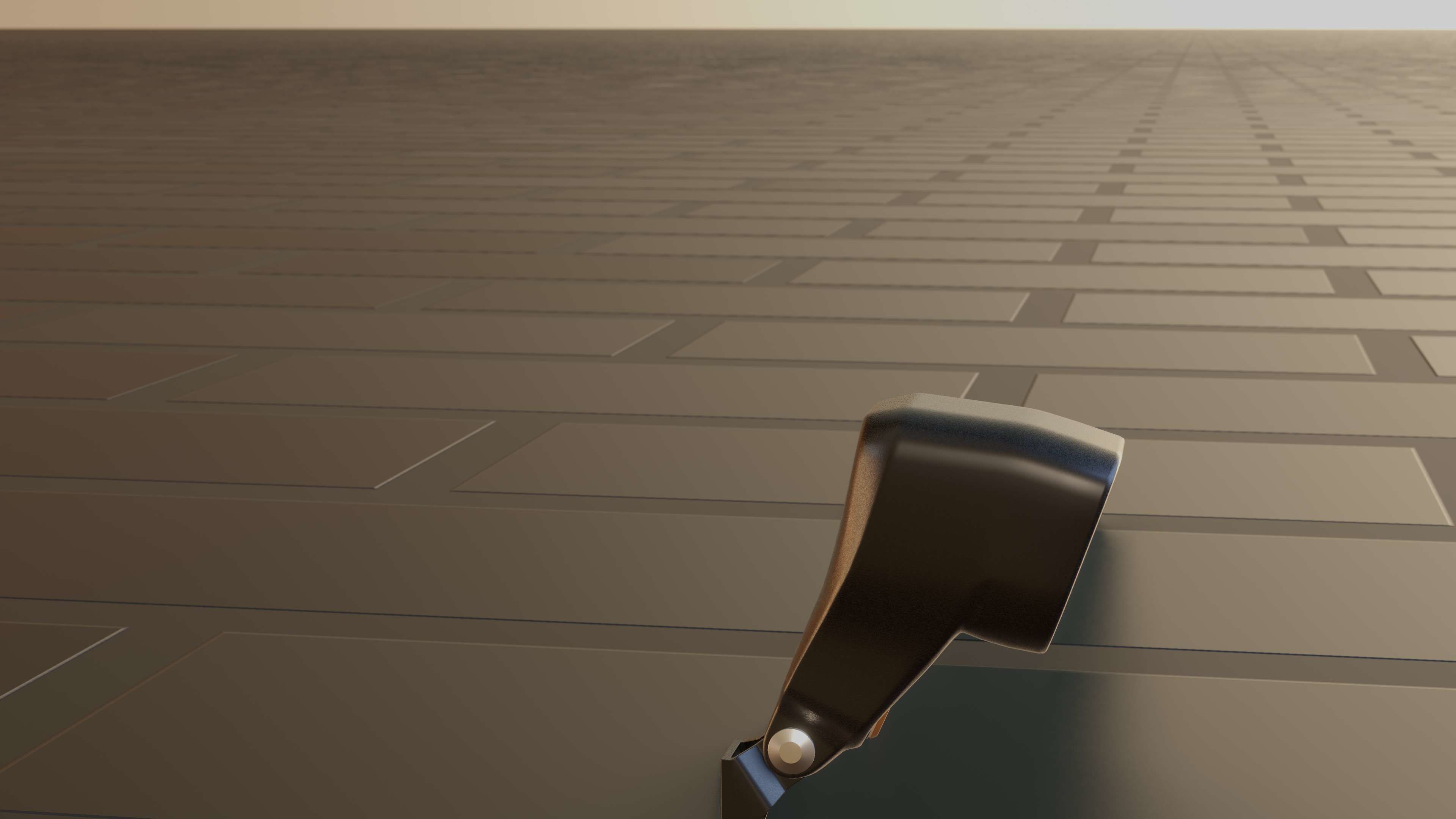 E-scooter front light with procedural PBR material setup 3D model_44