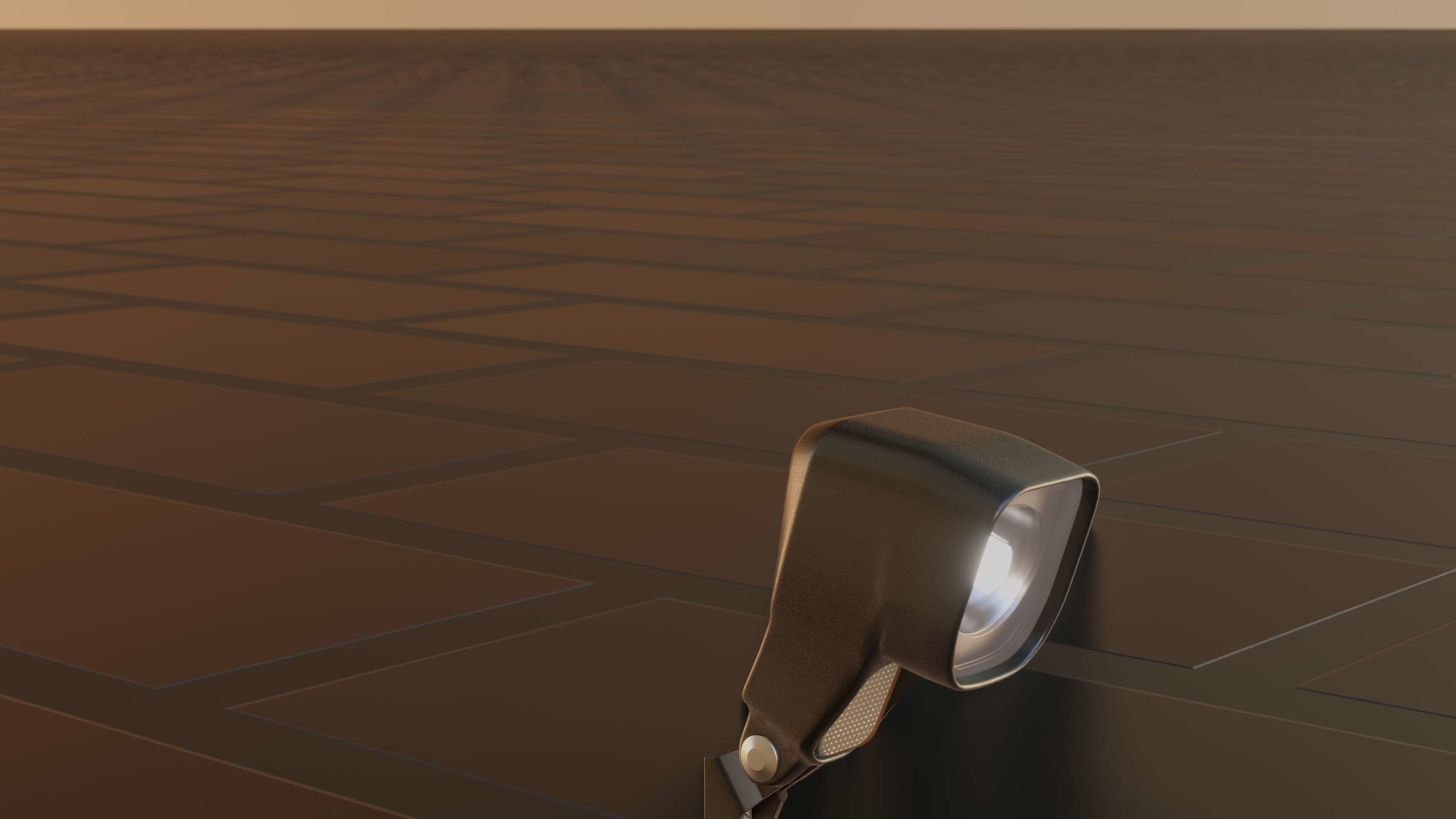 E-scooter front light with procedural PBR material setup 3D model_50