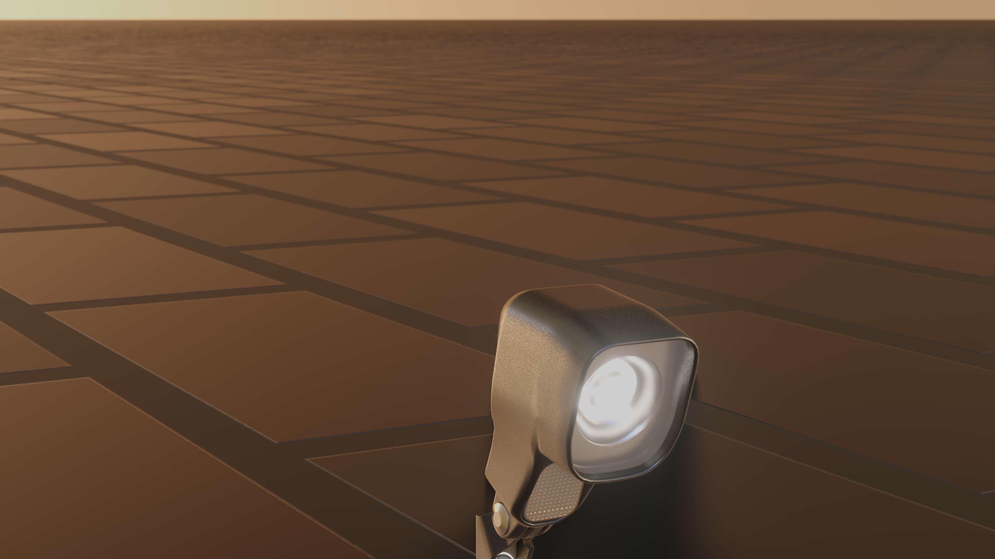 E-scooter front light with procedural PBR material setup 3D model_54