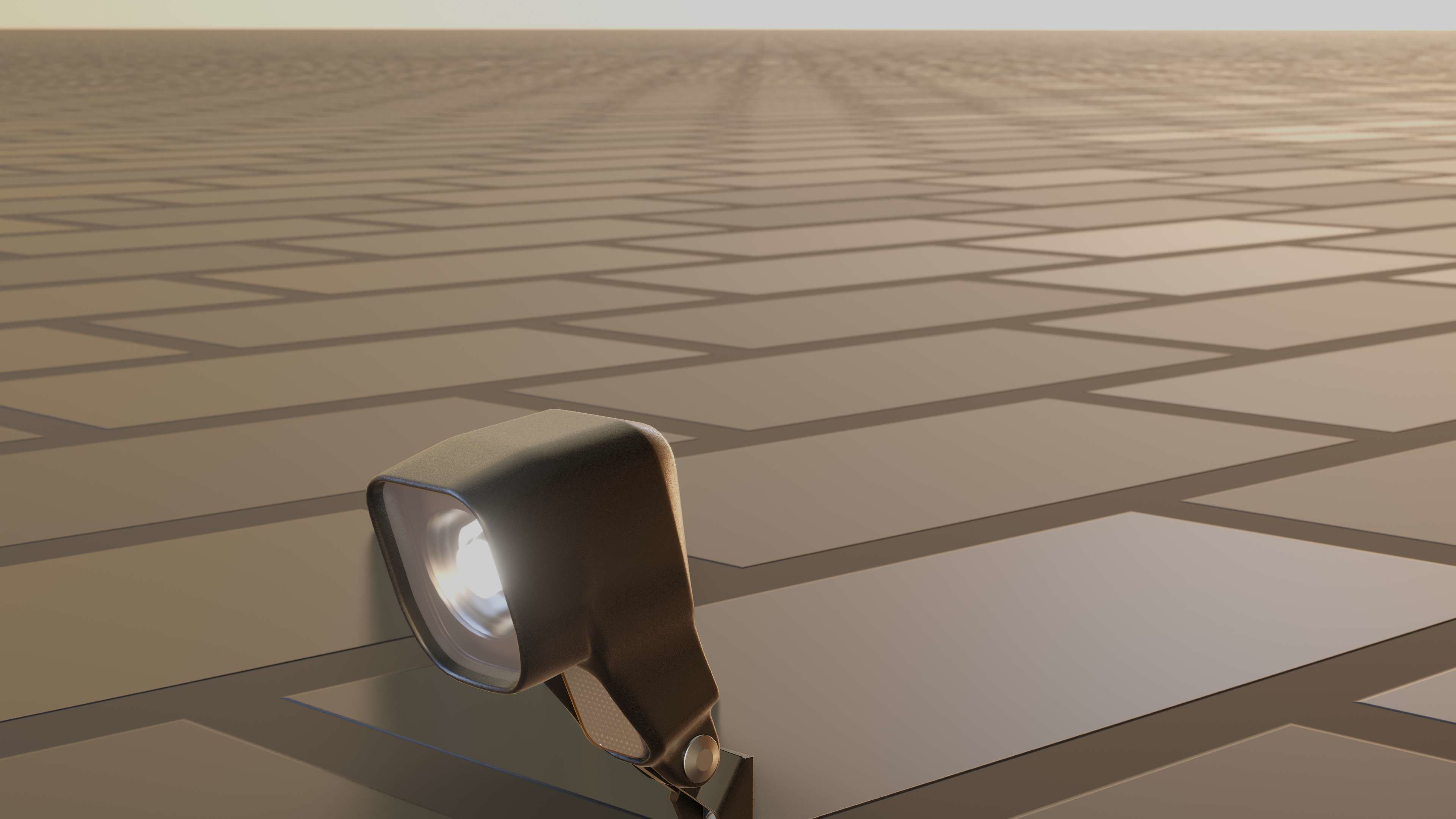 E-scooter front light with procedural PBR material setup 3D model_69