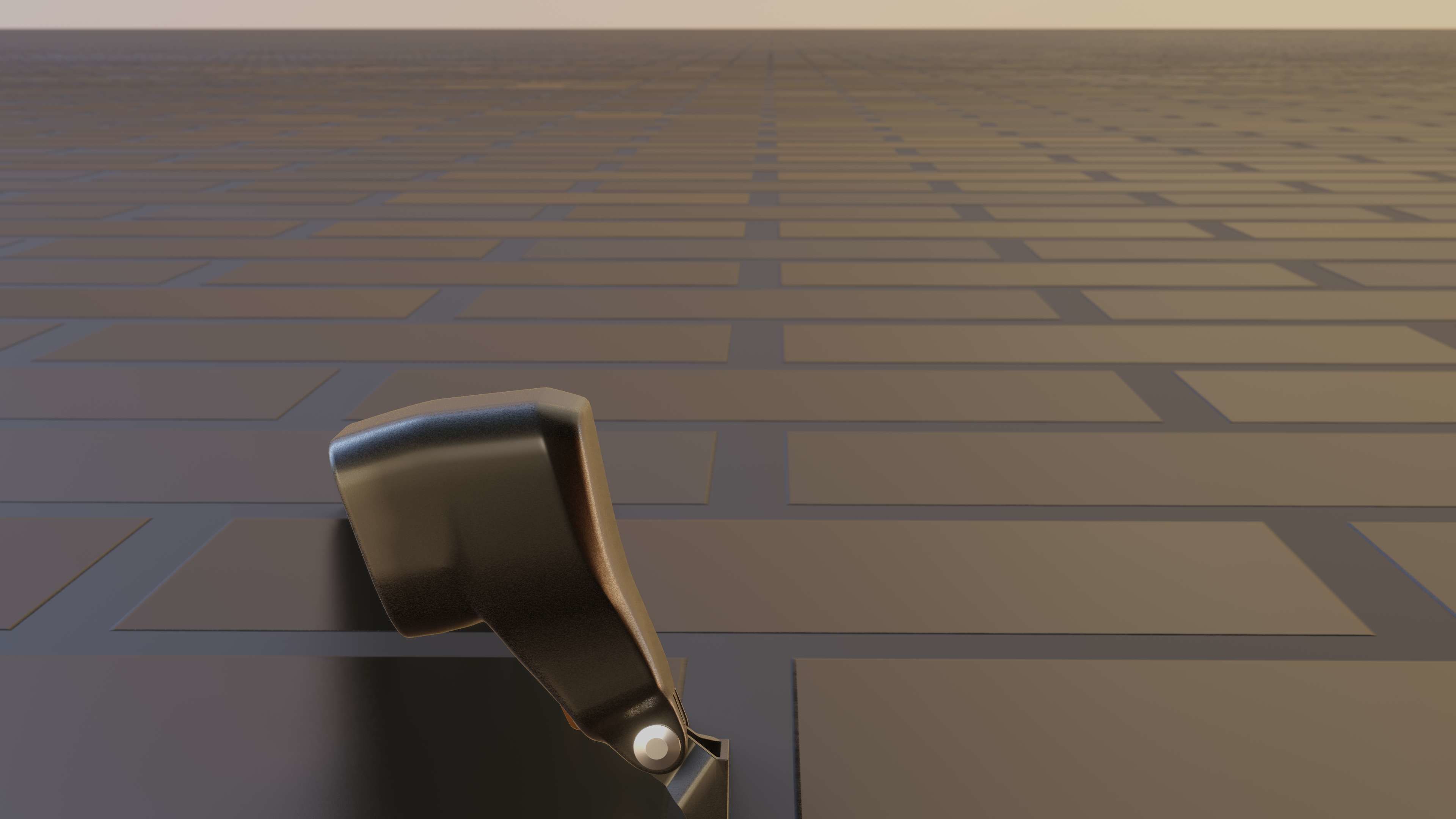 E-scooter front light with procedural PBR material setup 3D model_78