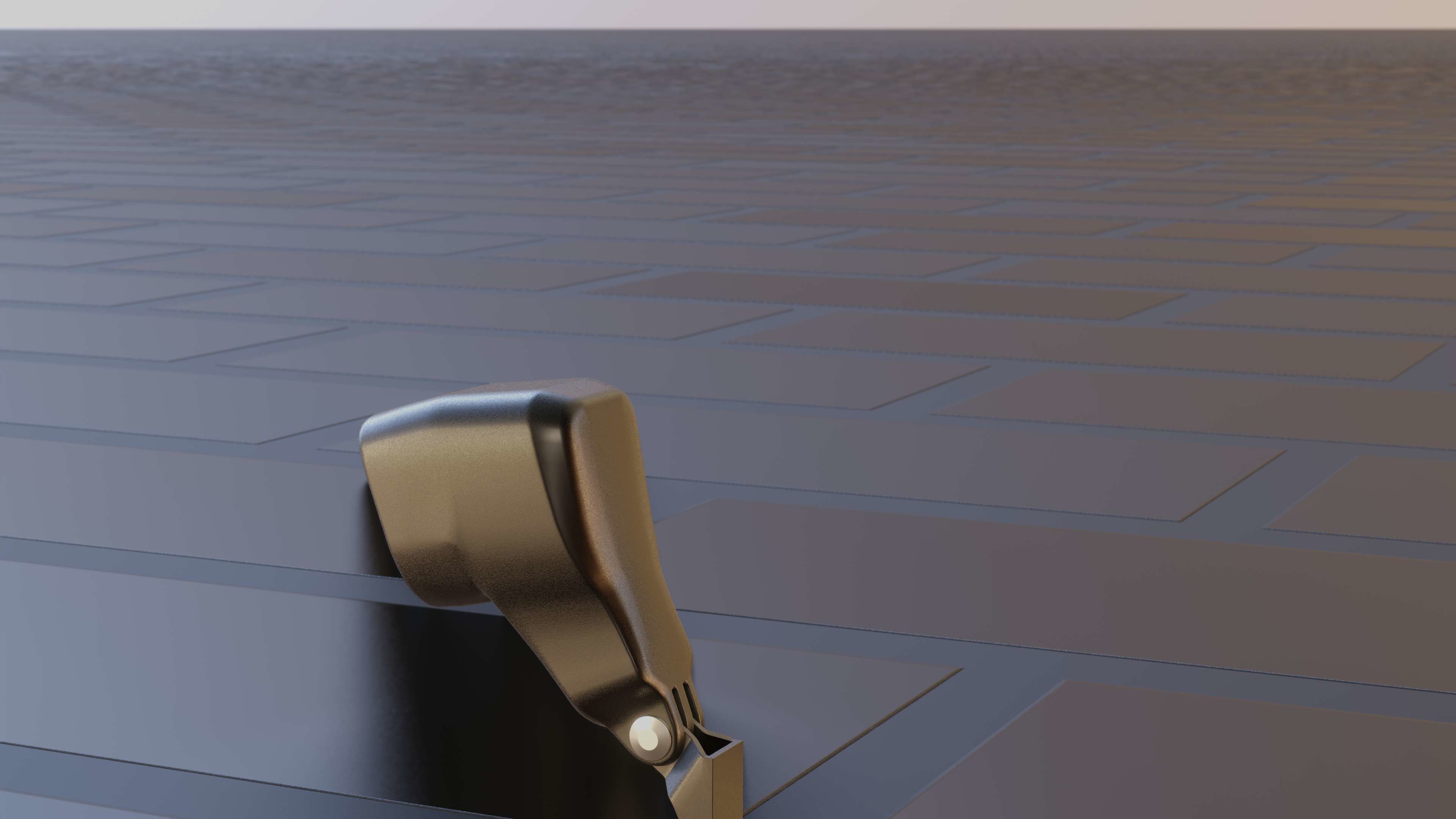 E-scooter front light with procedural PBR material setup 3D model_11