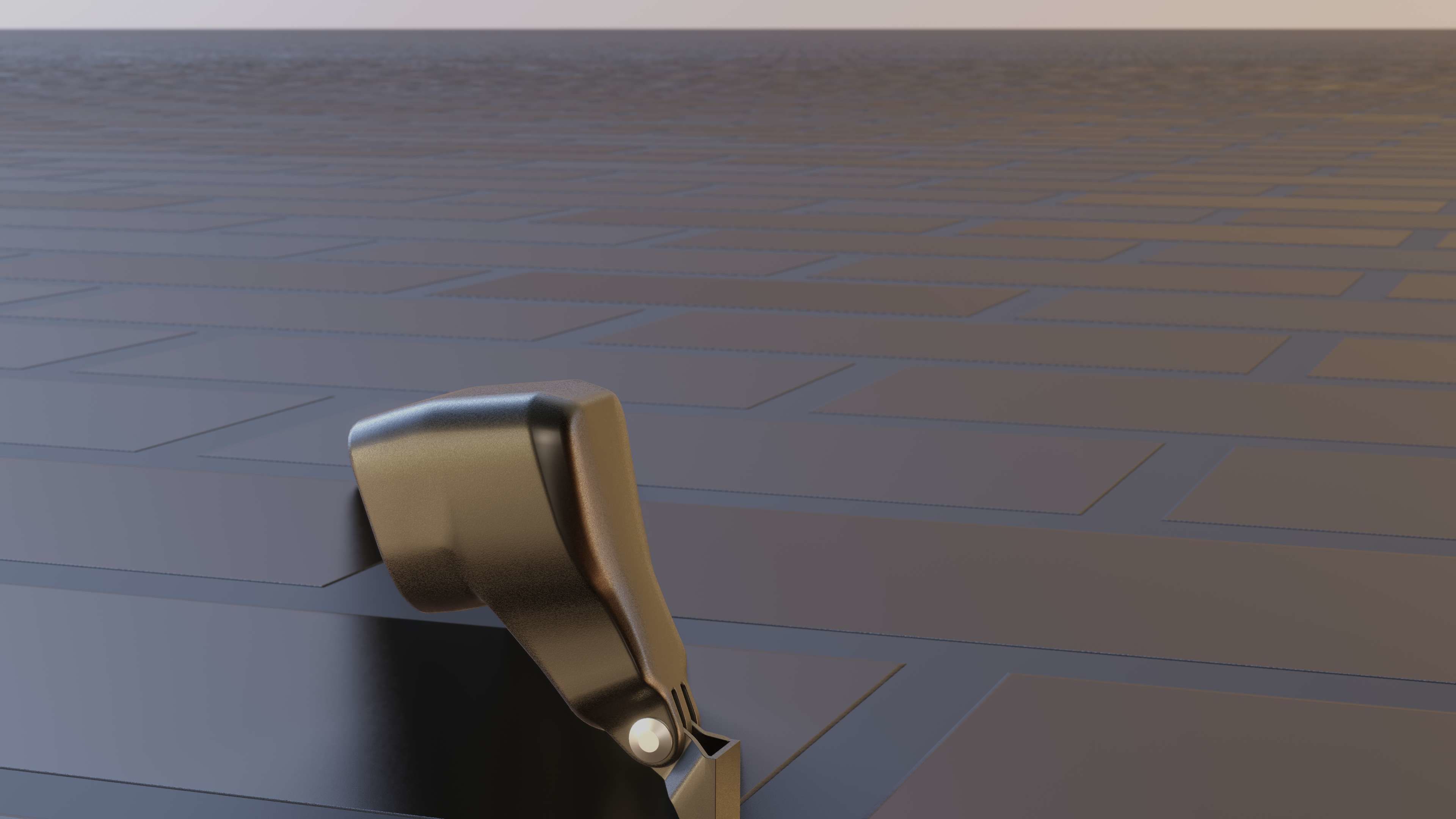 E-scooter front light with procedural PBR material setup 3D model_10