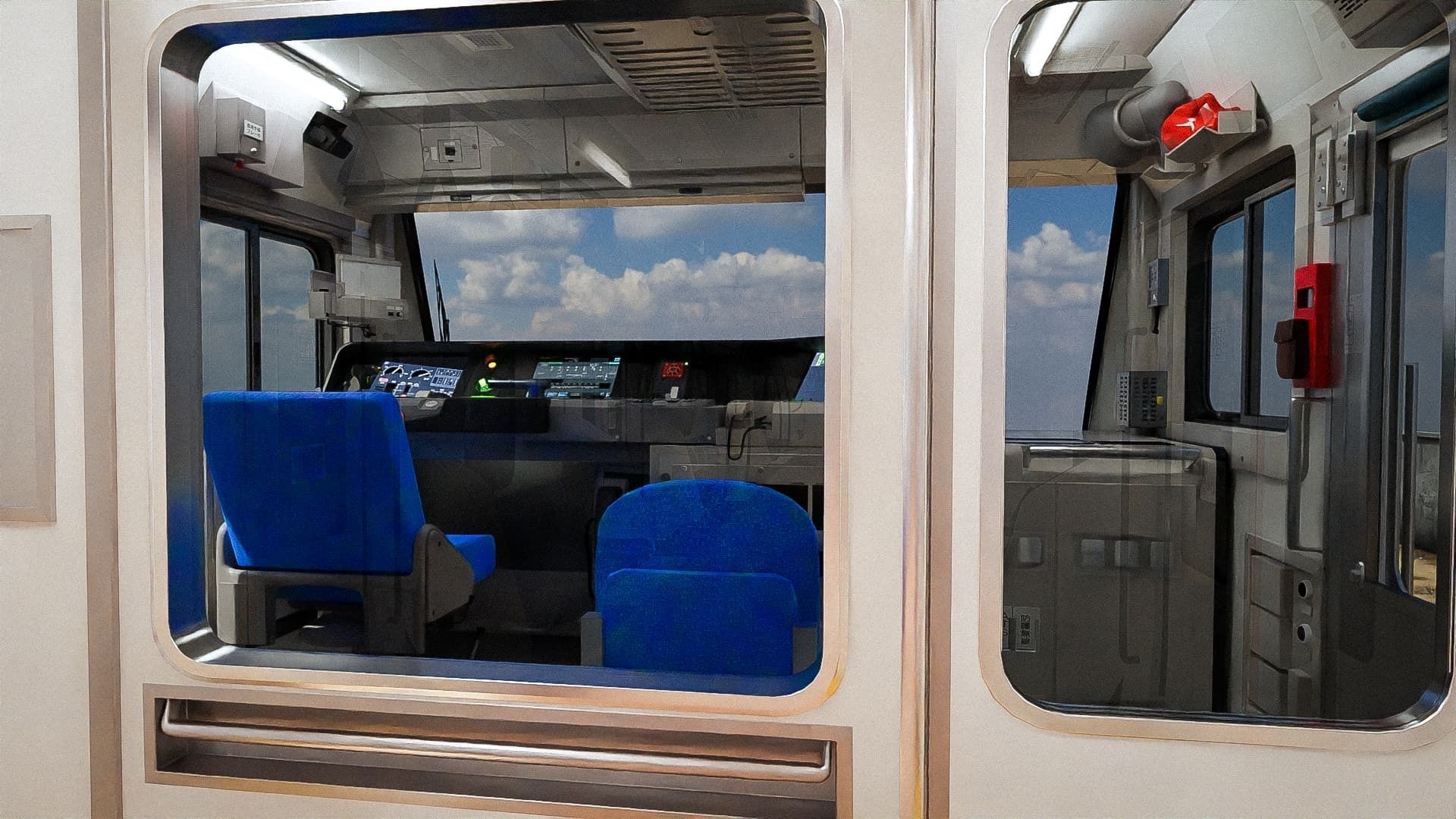 Rigged Train Japan Keihin-Tohoku E233 Series 3D model_12