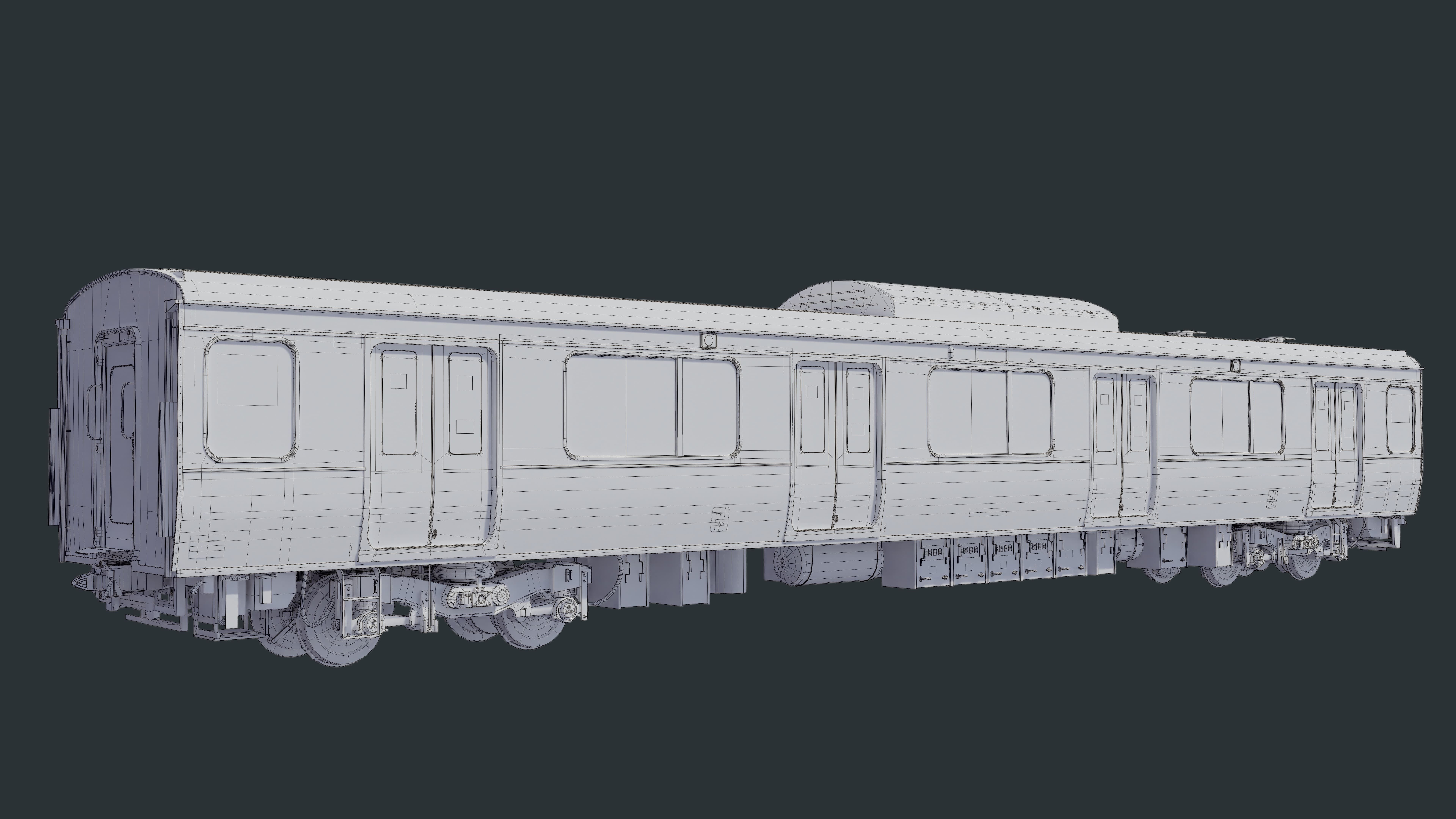 Rigged Train Japan Keihin-Tohoku E233 Series 3D model_28