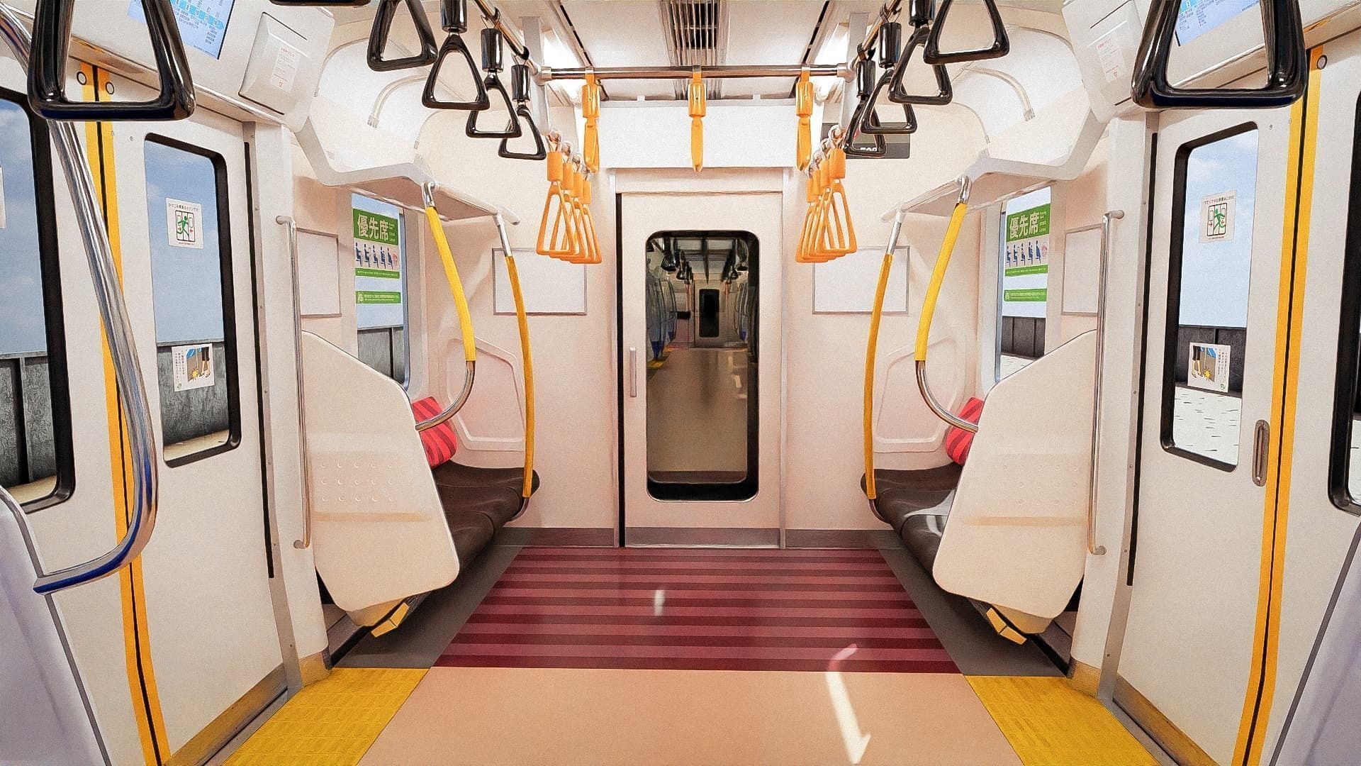 Rigged Train Japan Keihin-Tohoku E233 Series 3D model_11