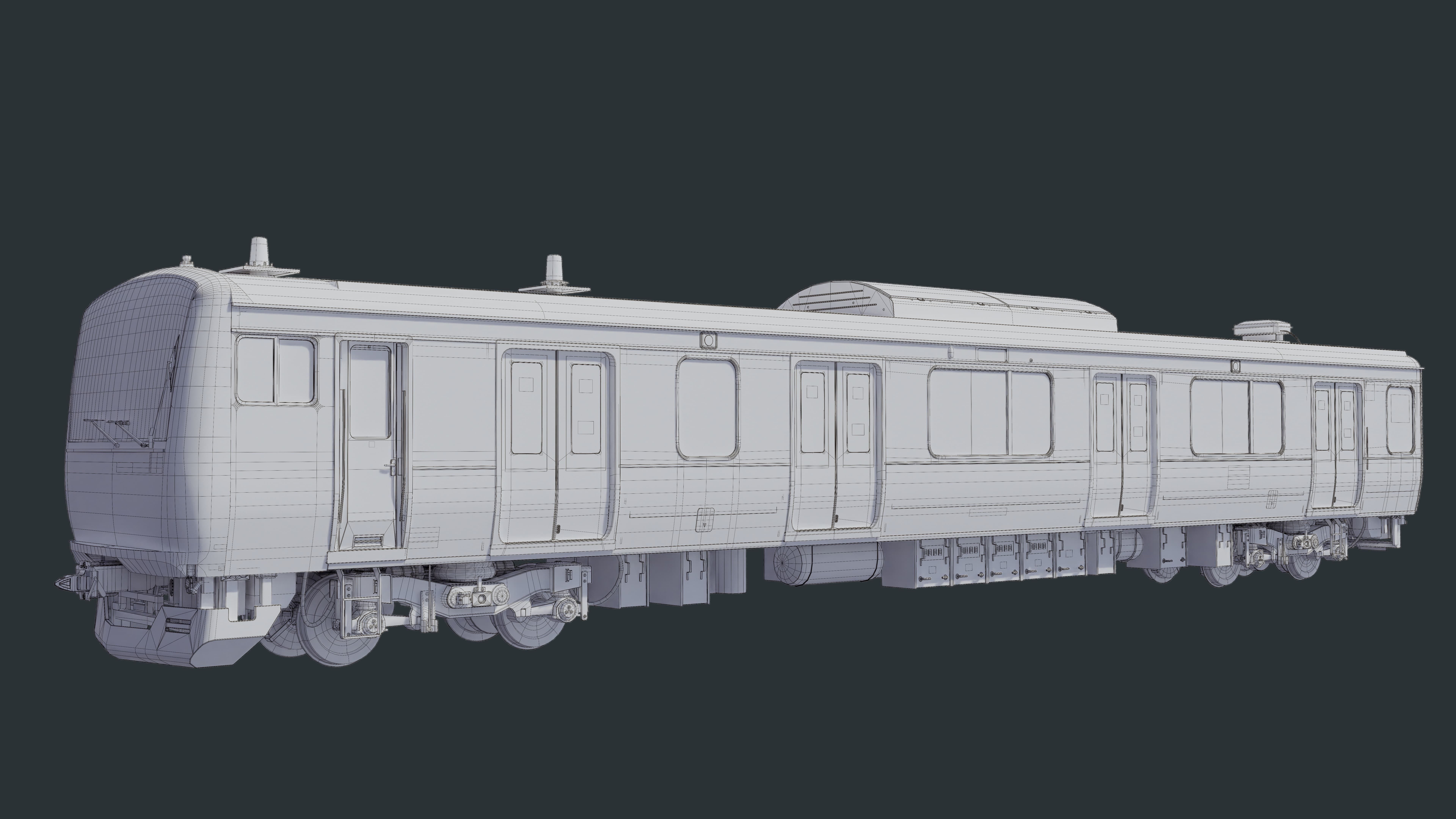 Rigged Train Japan Keihin-Tohoku E233 Series 3D model_27