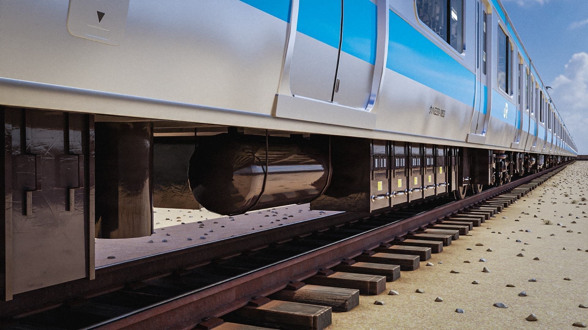 Rigged Train Japan Keihin-Tohoku E233 Series 3D model_19