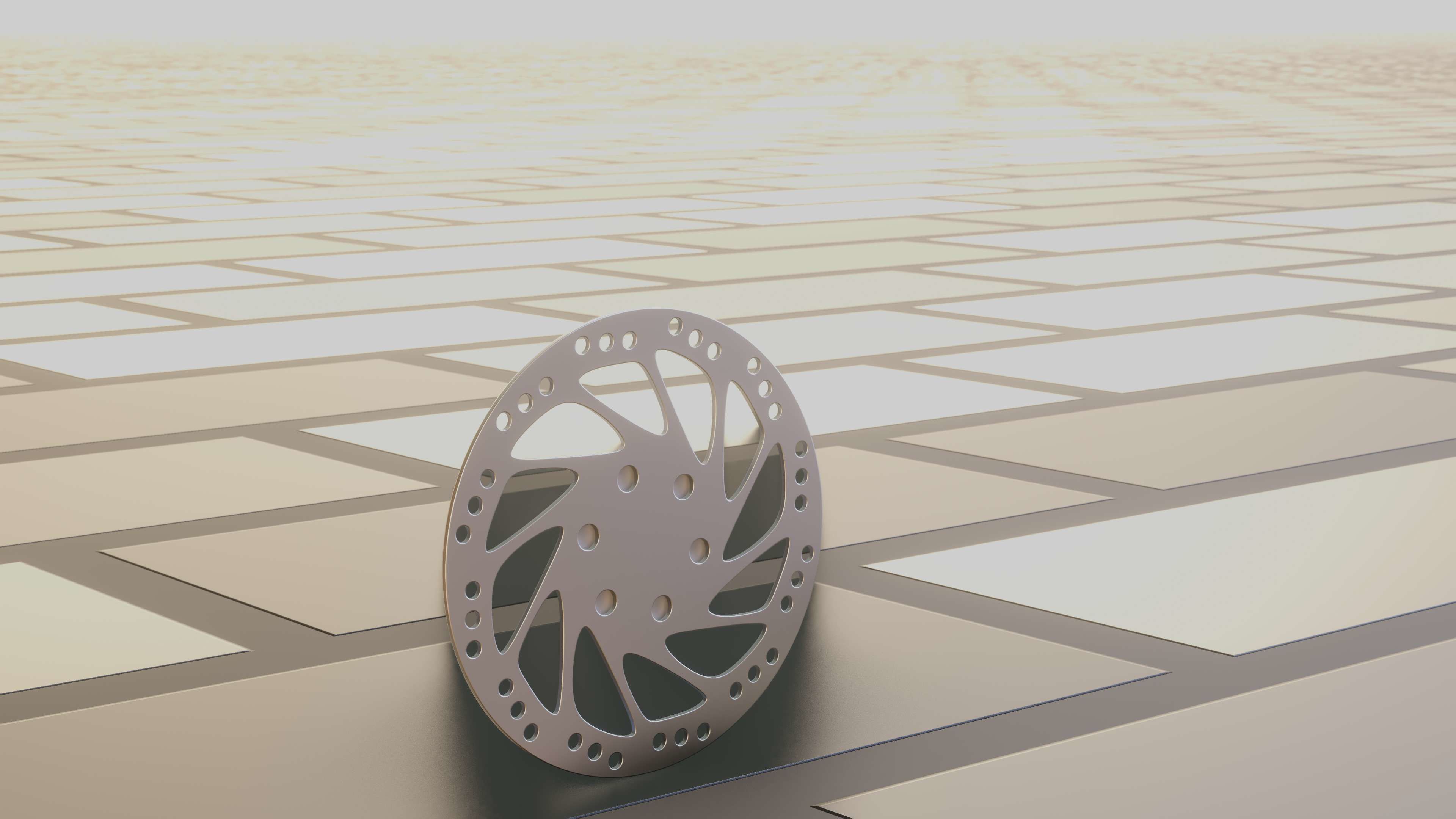 E-Scooter Disc Brake with Procedural PBR Material Setup 3D model_35