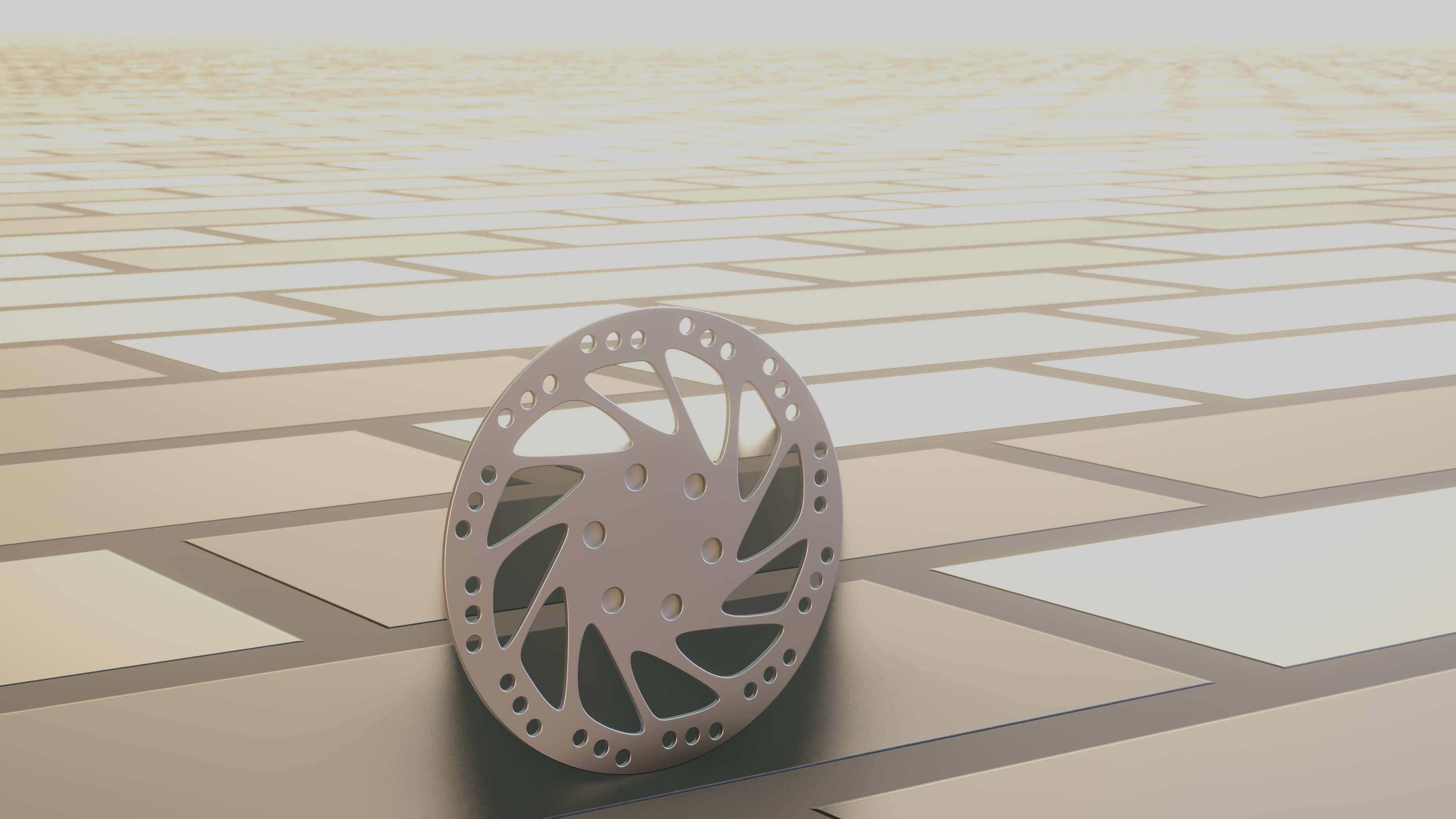 E-Scooter Disc Brake with Procedural PBR Material Setup 3D model_36