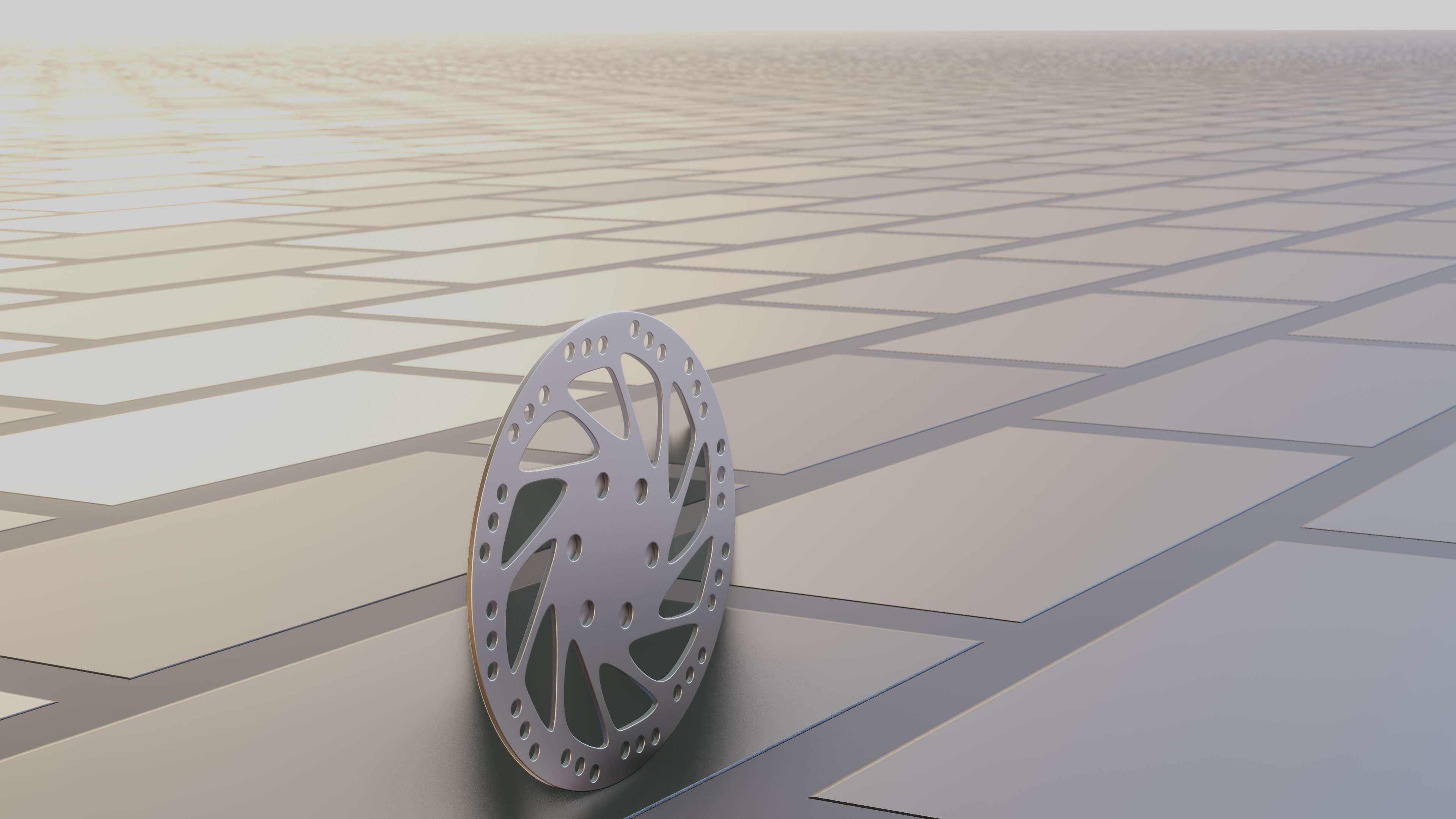 E-Scooter Disc Brake with Procedural PBR Material Setup 3D model_31