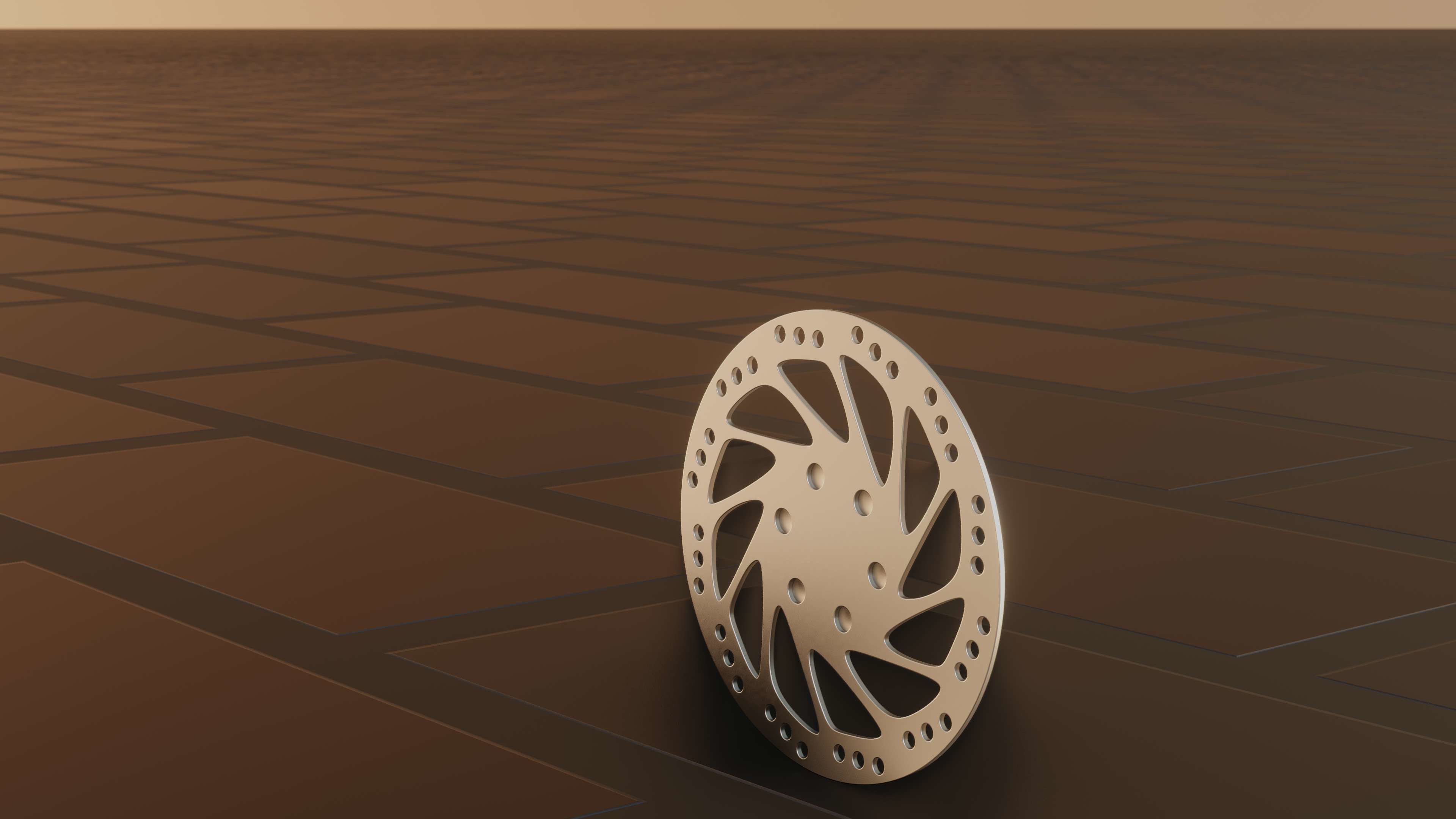 E-Scooter Disc Brake with Procedural PBR Material Setup 3D model_53