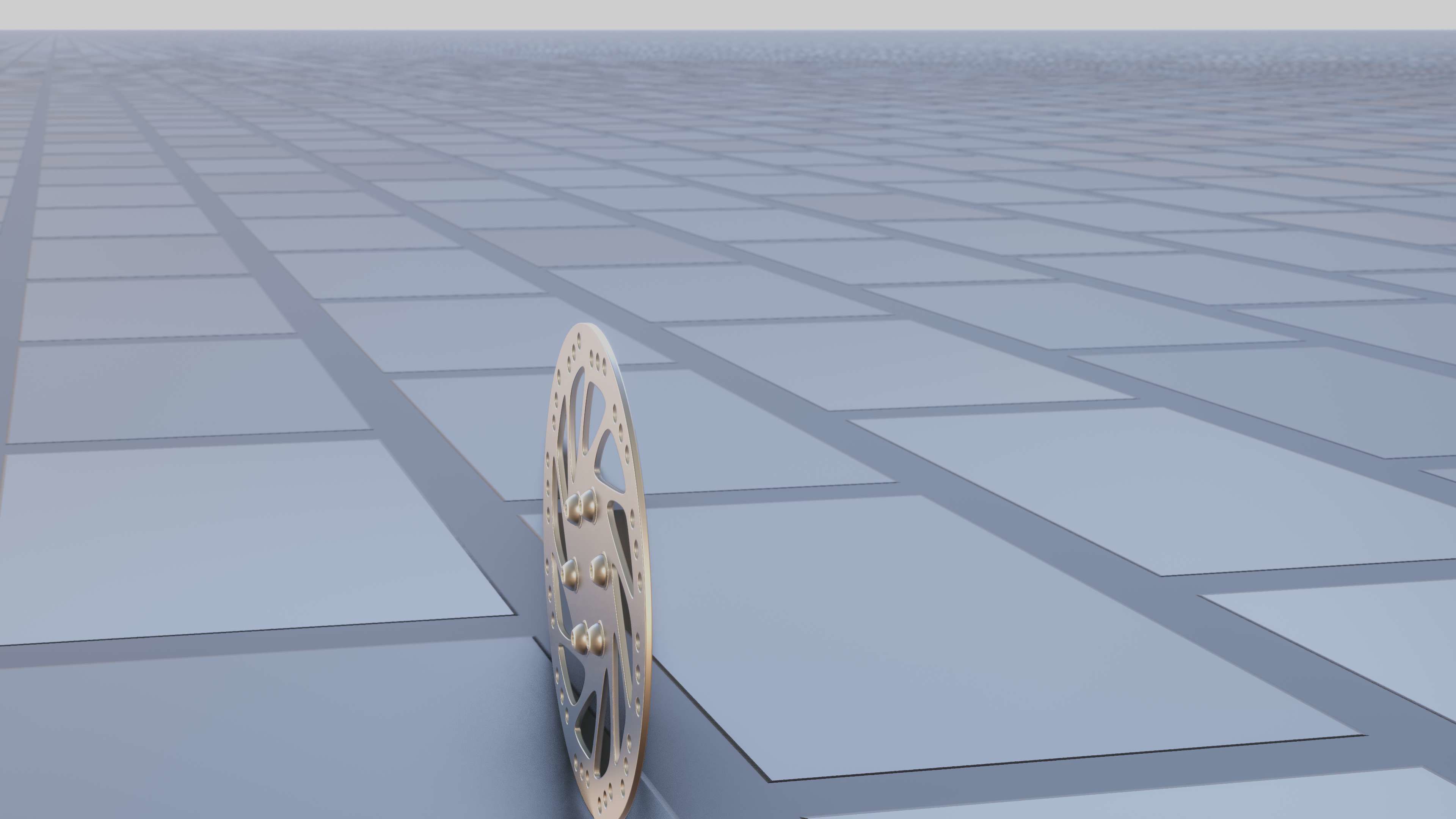 E-Scooter Disc Brake with Procedural PBR Material Setup 3D model_22