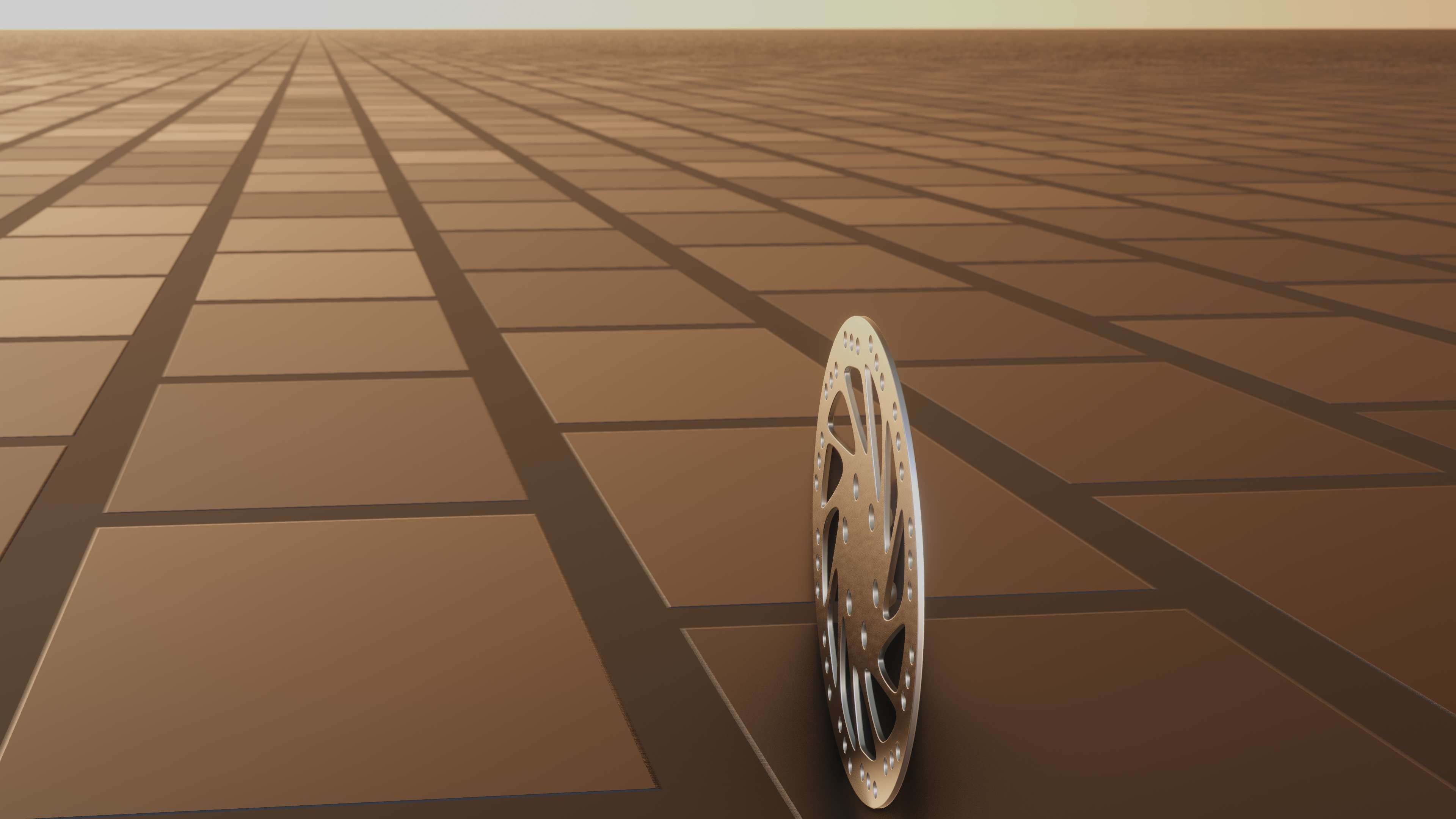 E-Scooter Disc Brake with Procedural PBR Material Setup 3D model_59