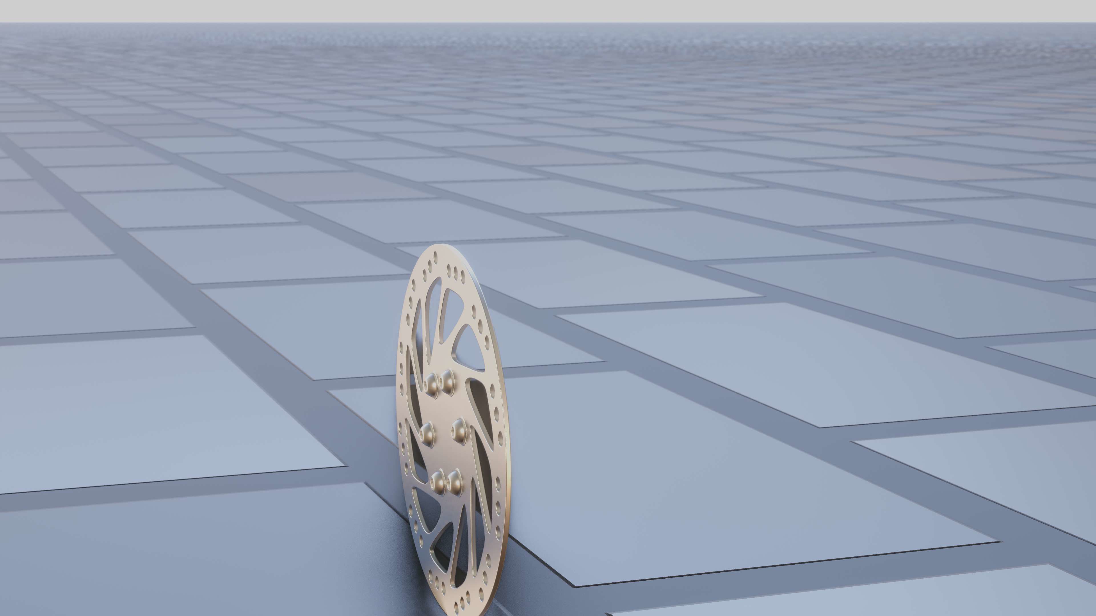 E-Scooter Disc Brake with Procedural PBR Material Setup 3D model_21