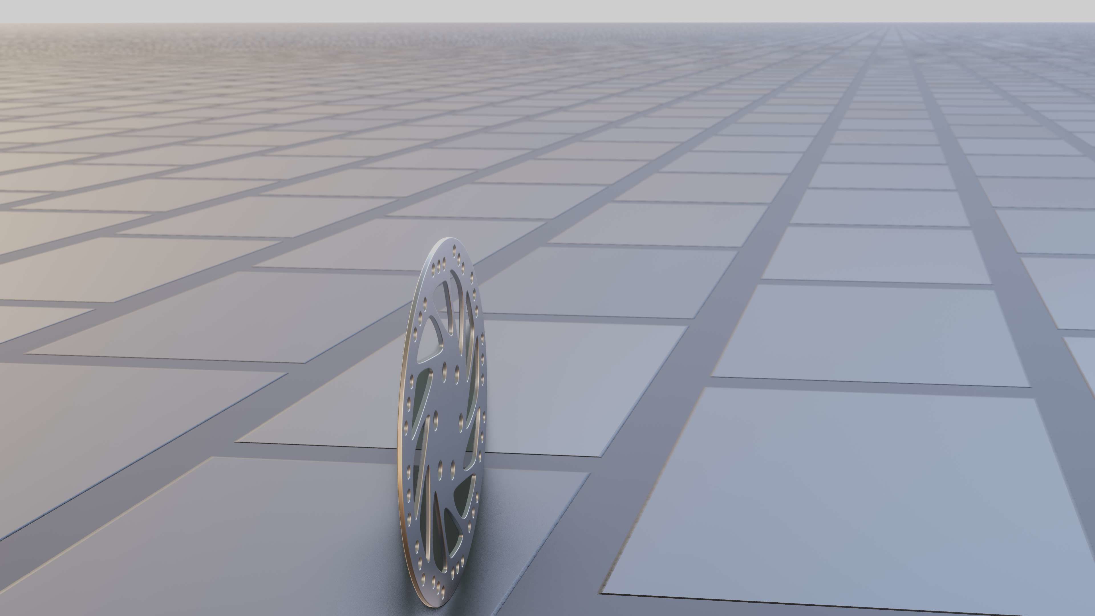 E-Scooter Disc Brake with Procedural PBR Material Setup 3D model_27