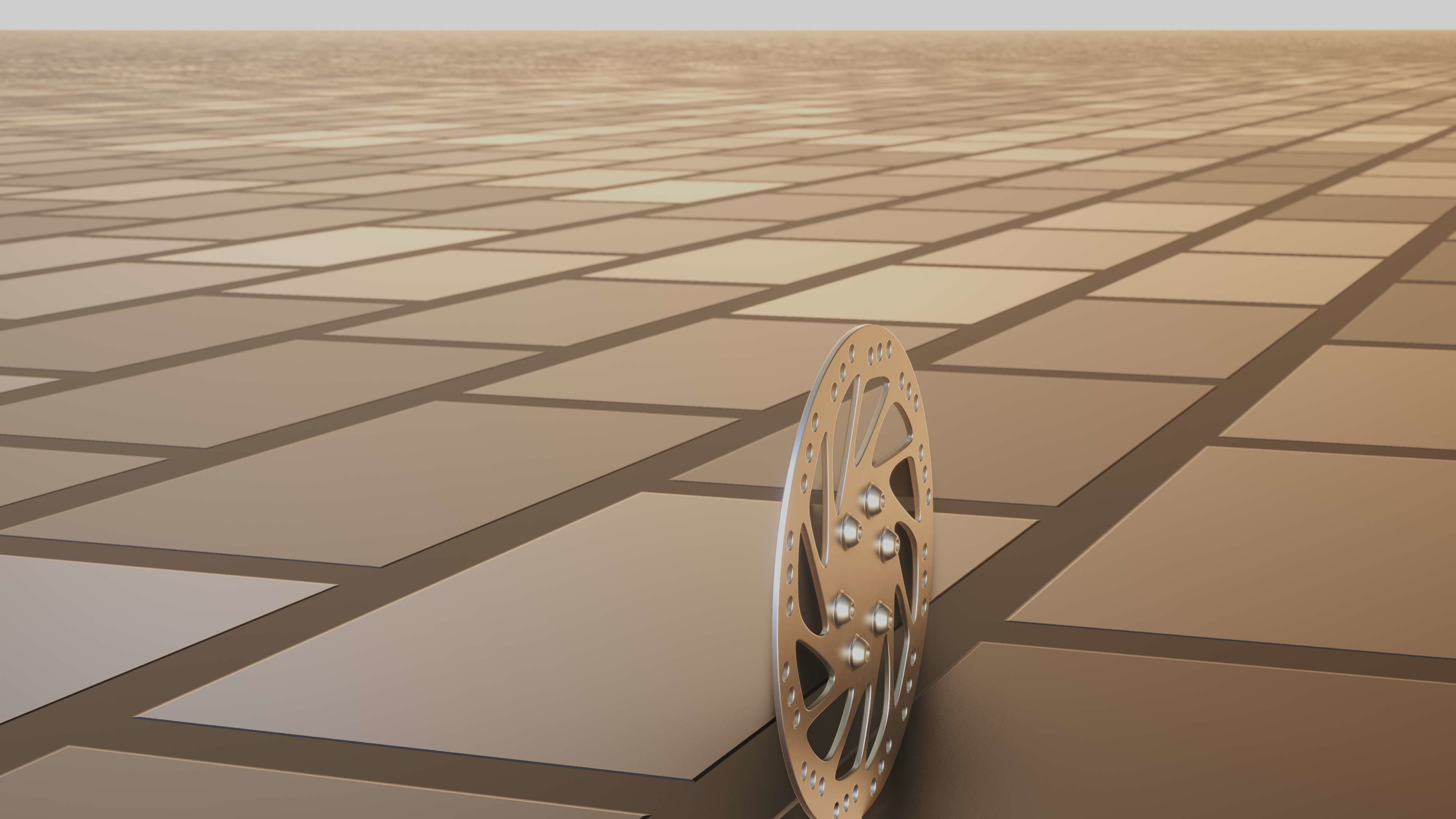 E-Scooter Disc Brake with Procedural PBR Material Setup 3D model_65