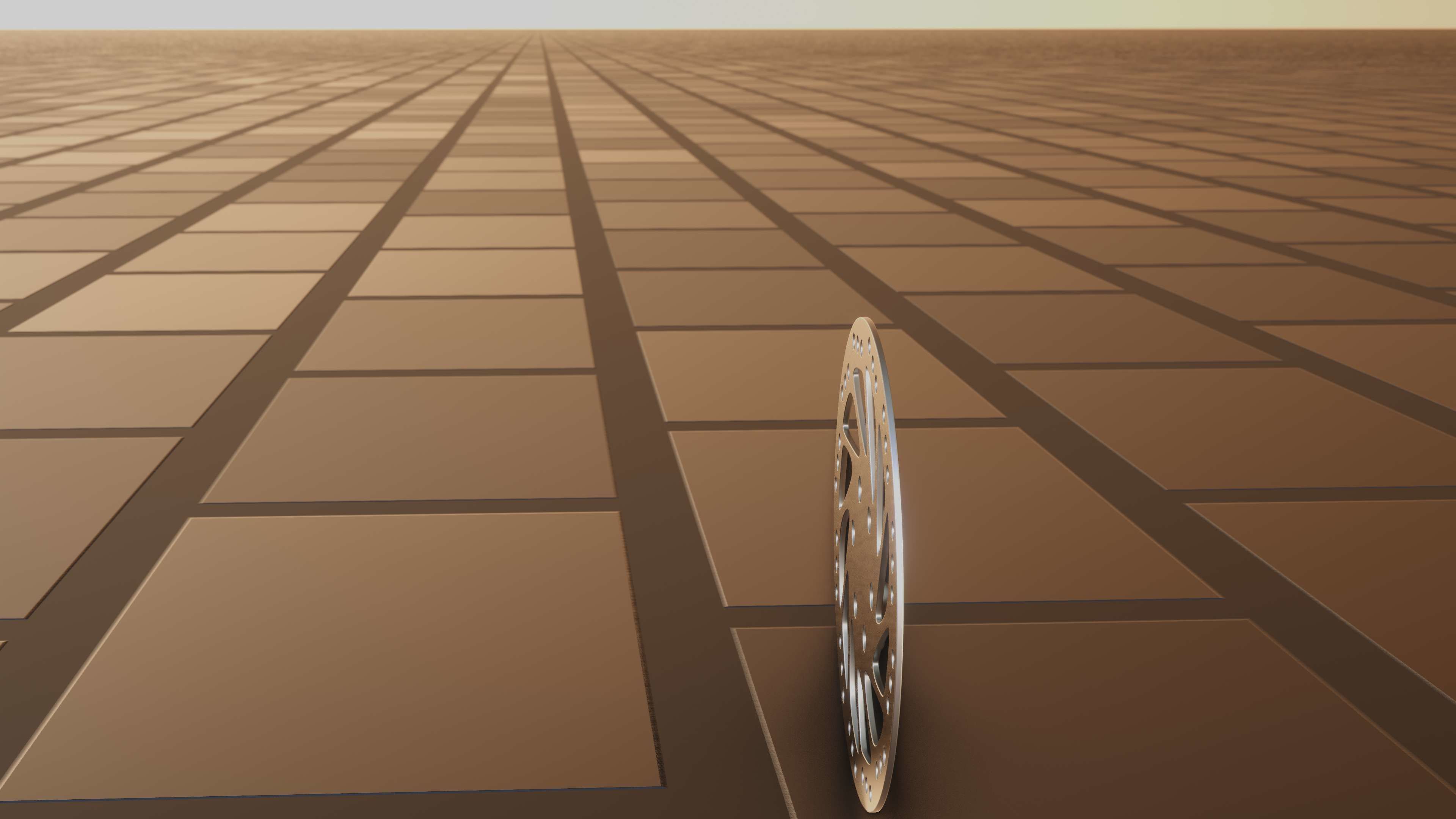 E-Scooter Disc Brake with Procedural PBR Material Setup 3D model_60