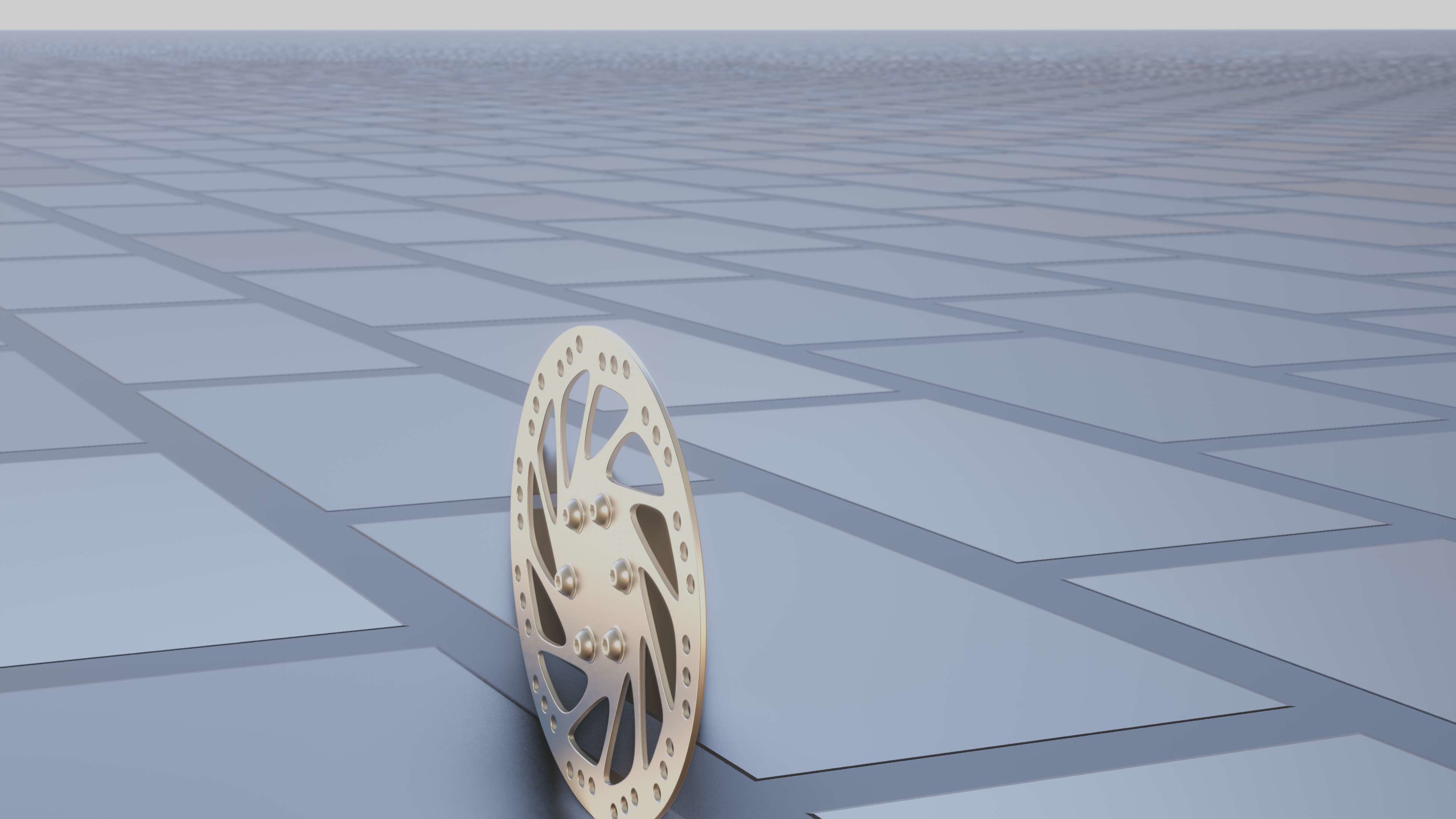 E-Scooter Disc Brake with Procedural PBR Material Setup 3D model_20