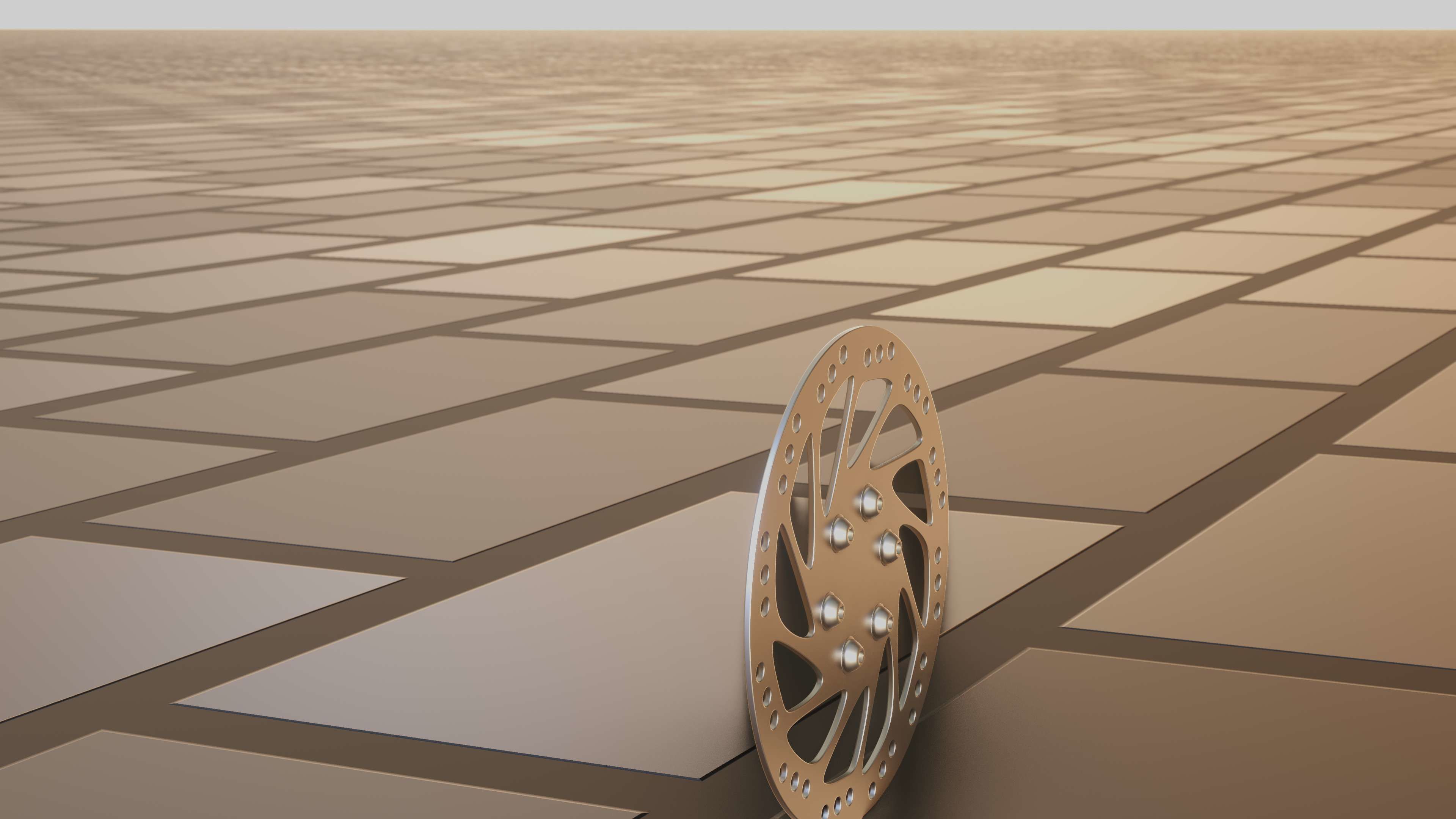 E-Scooter Disc Brake with Procedural PBR Material Setup 3D model_66