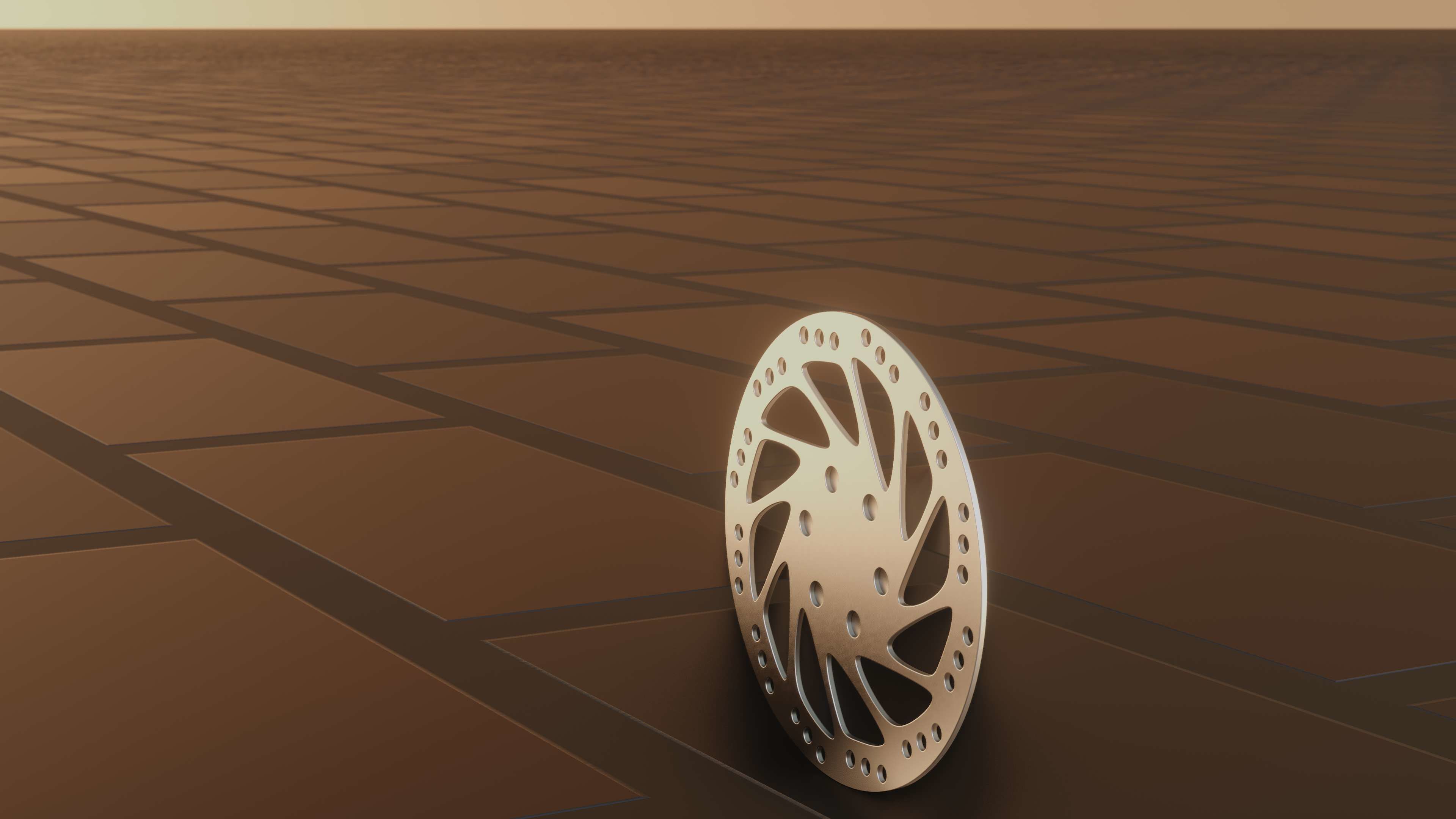 E-Scooter Disc Brake with Procedural PBR Material Setup 3D model_55