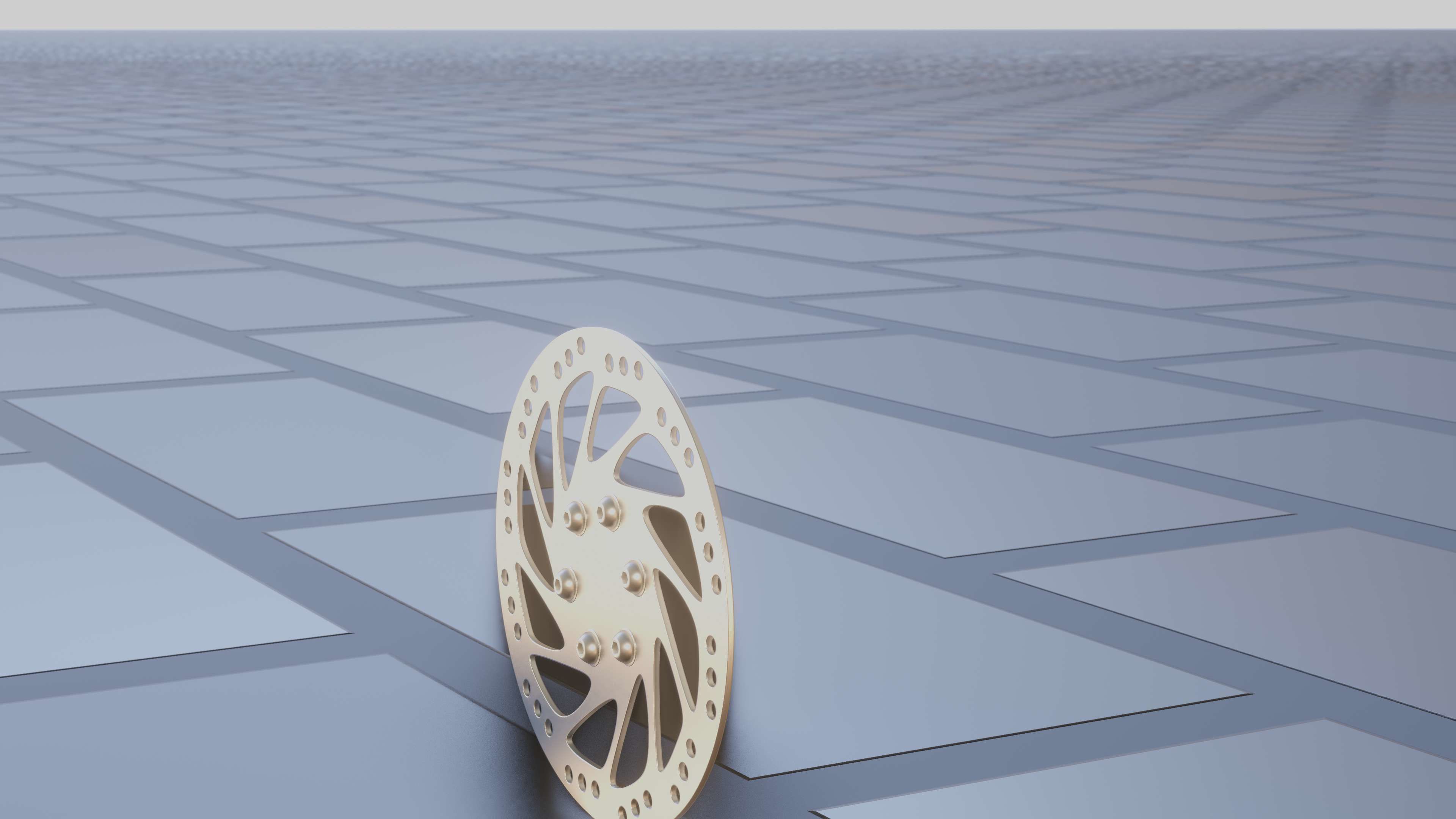 E-Scooter Disc Brake with Procedural PBR Material Setup 3D model_19