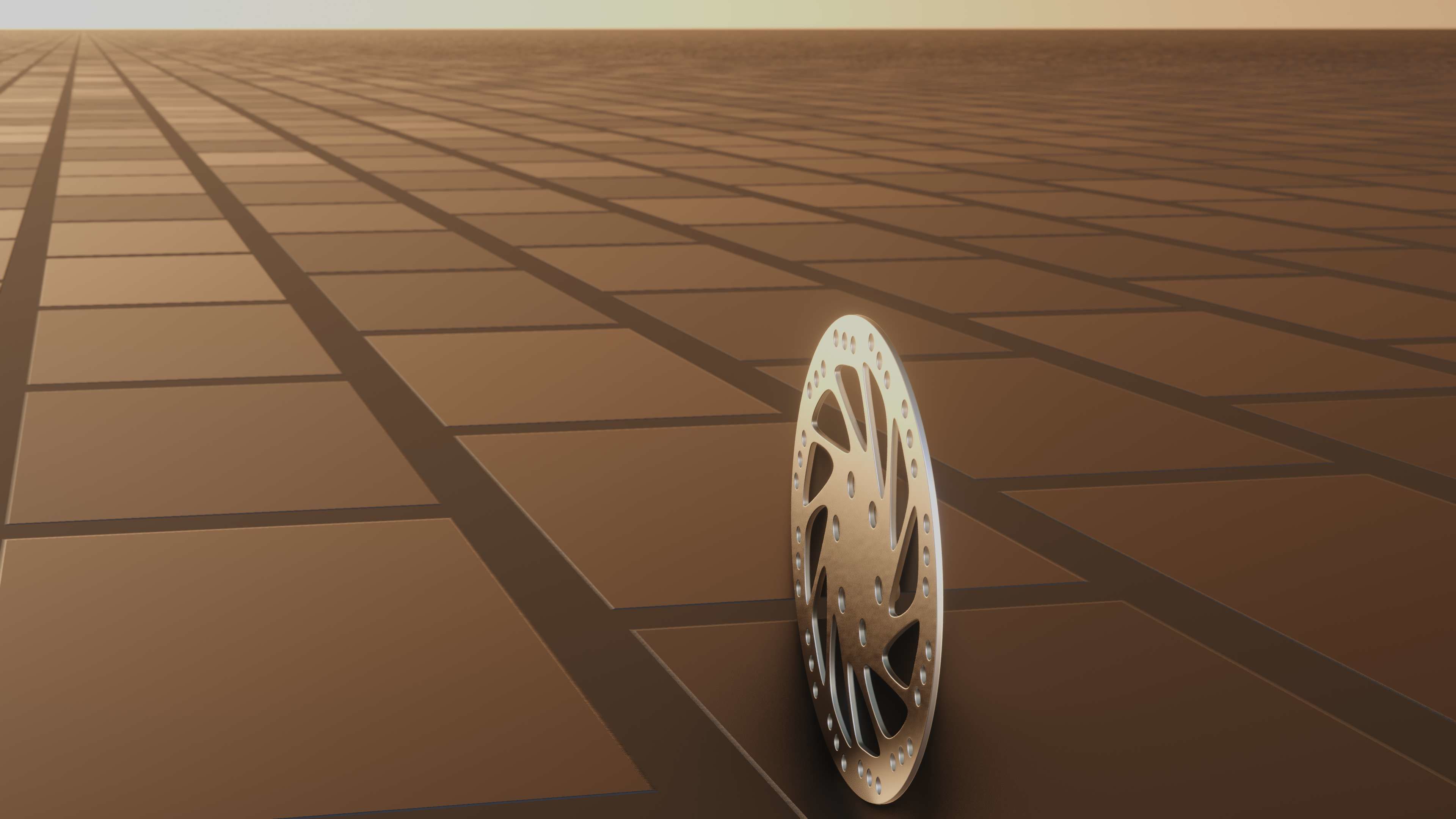 E-Scooter Disc Brake with Procedural PBR Material Setup 3D model_58