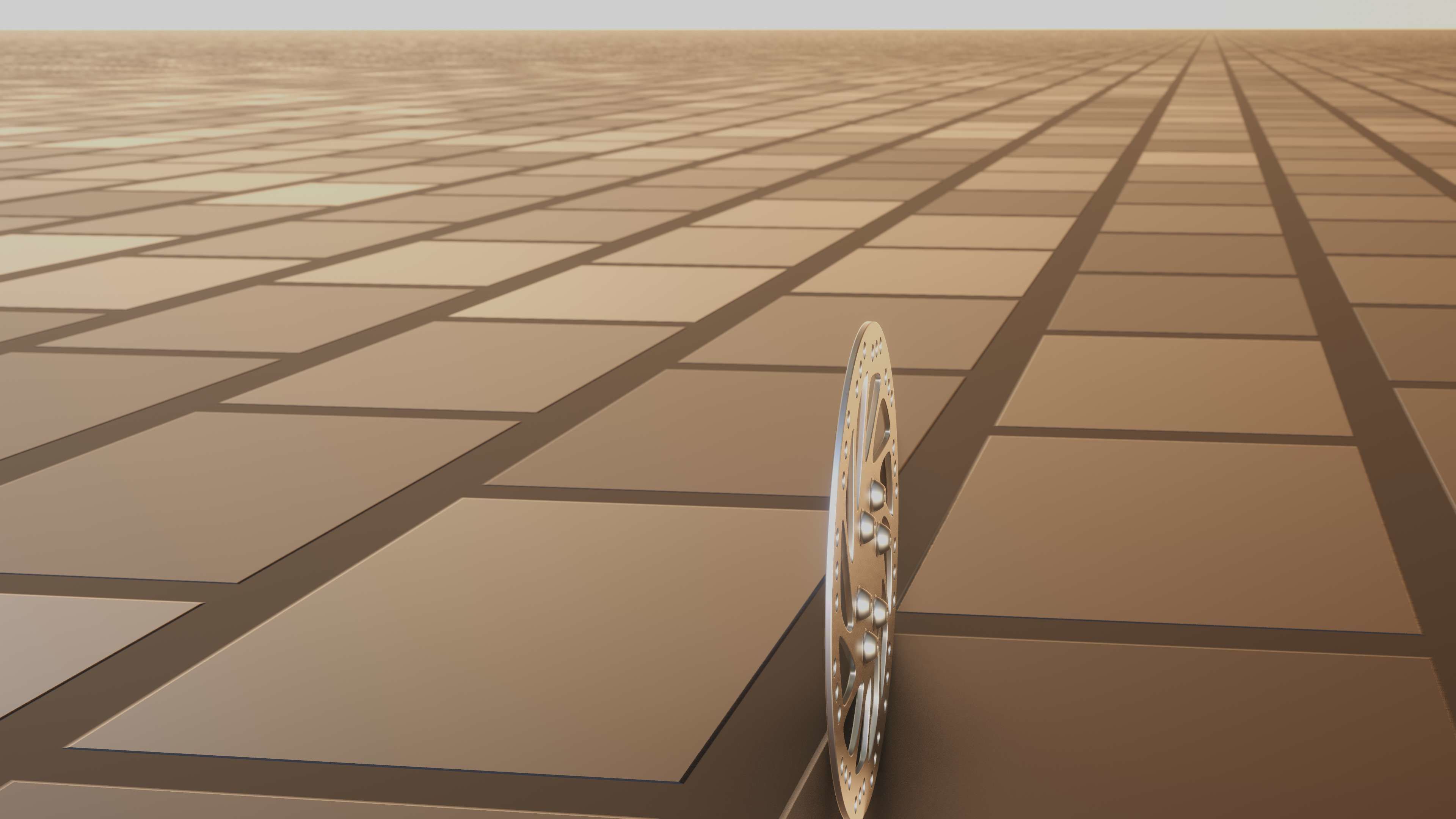 E-Scooter Disc Brake with Procedural PBR Material Setup 3D model_63