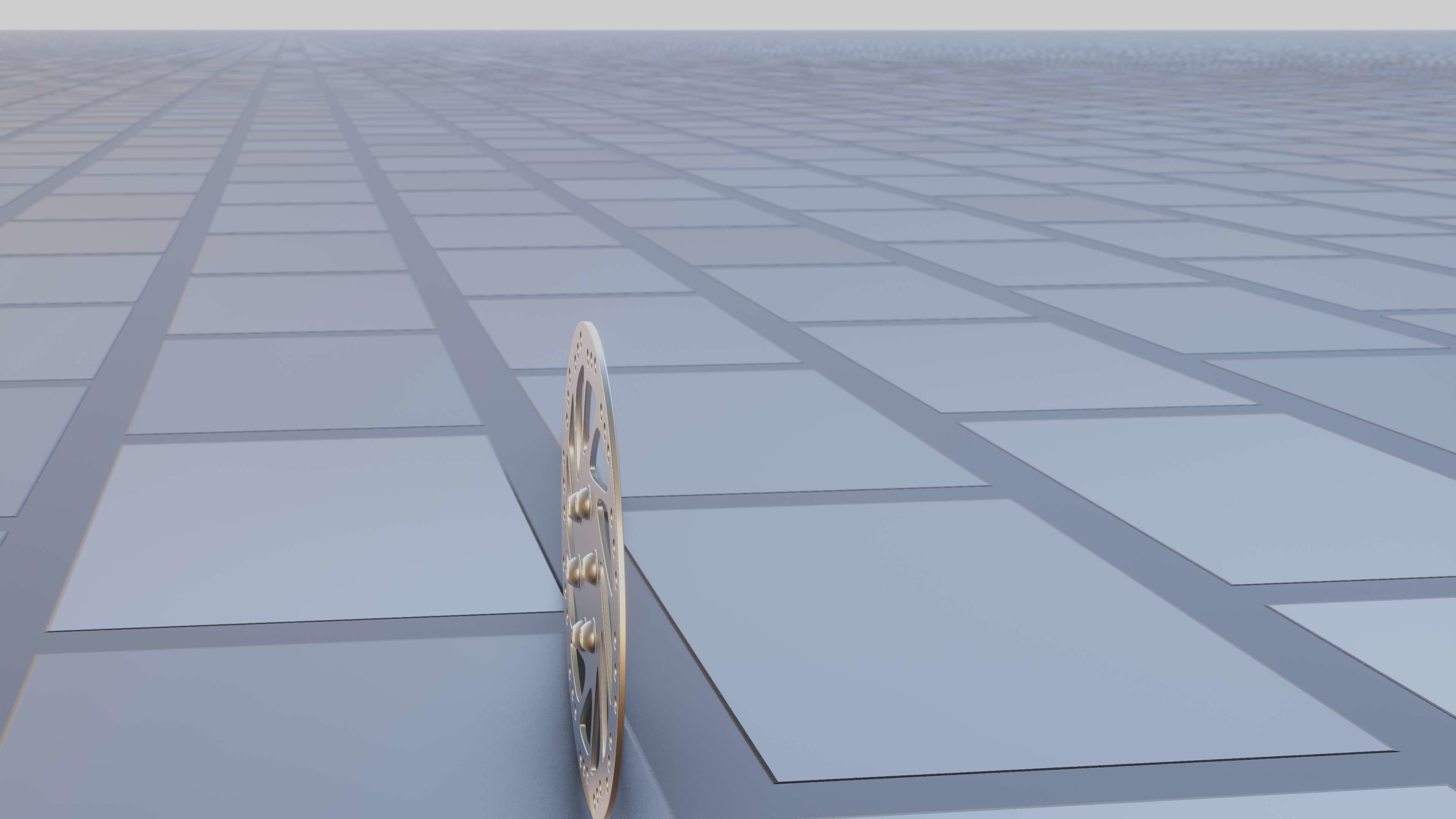 E-Scooter Disc Brake with Procedural PBR Material Setup 3D model_23