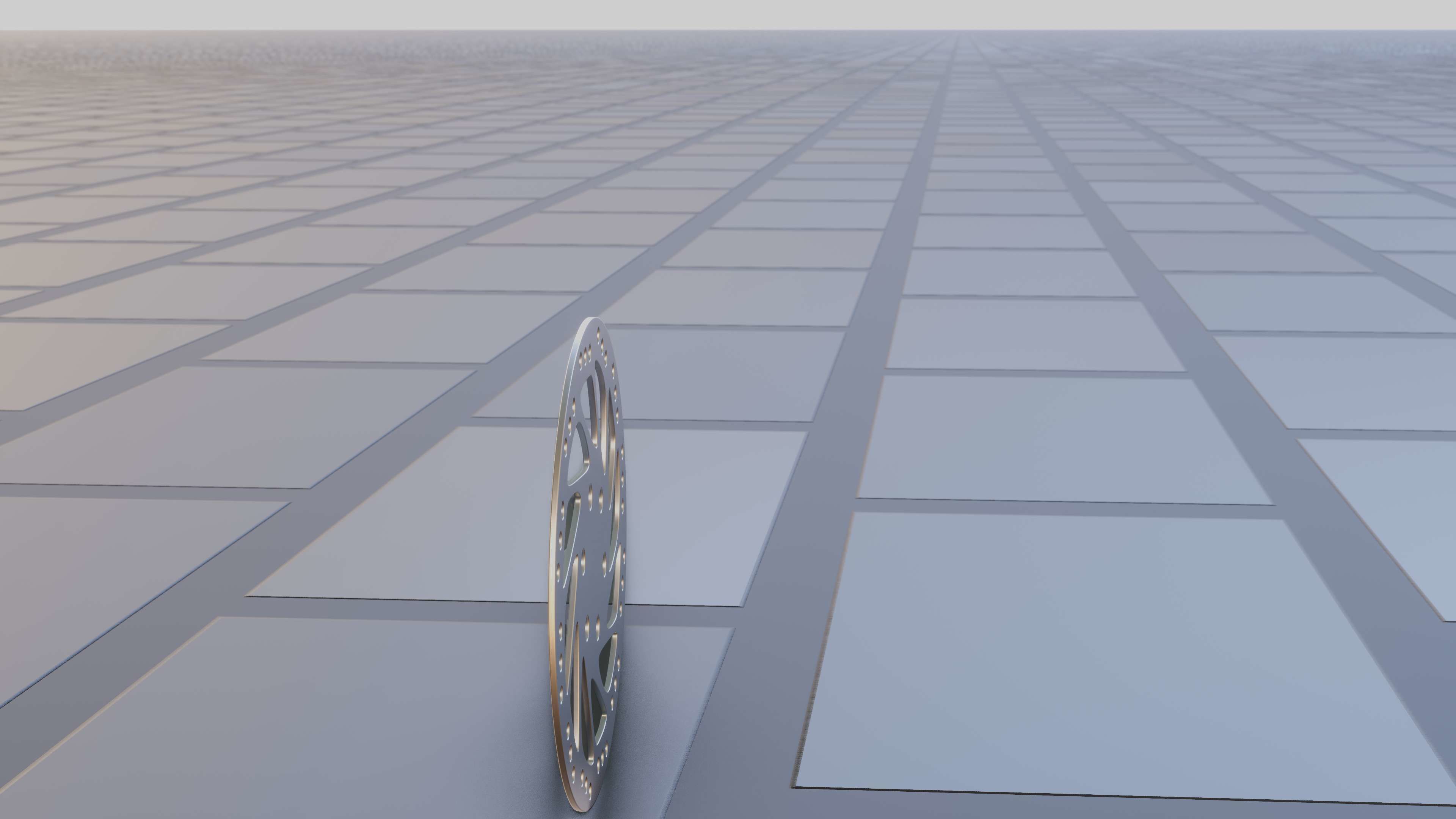 E-Scooter Disc Brake with Procedural PBR Material Setup 3D model_26