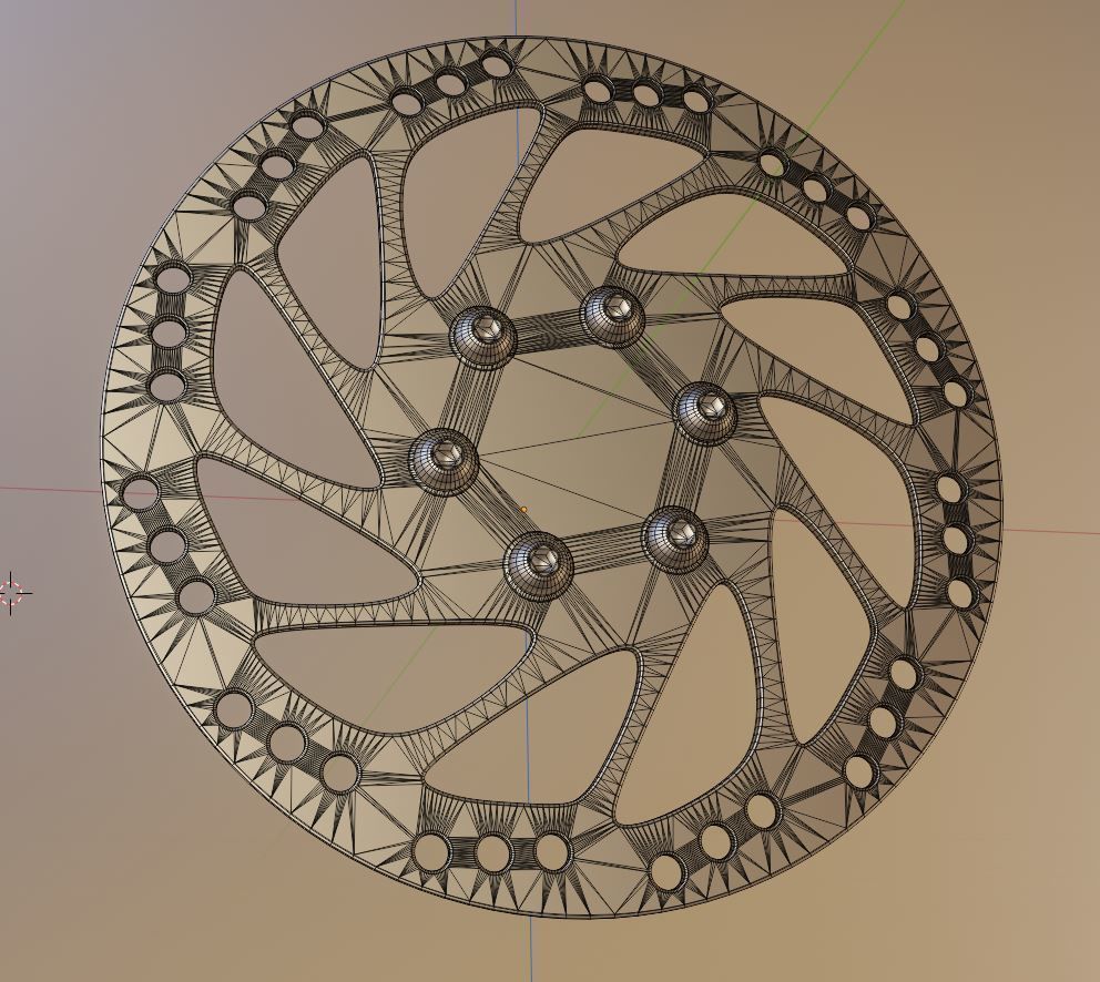 E-Scooter Disc Brake with Procedural PBR Material Setup 3D model_4