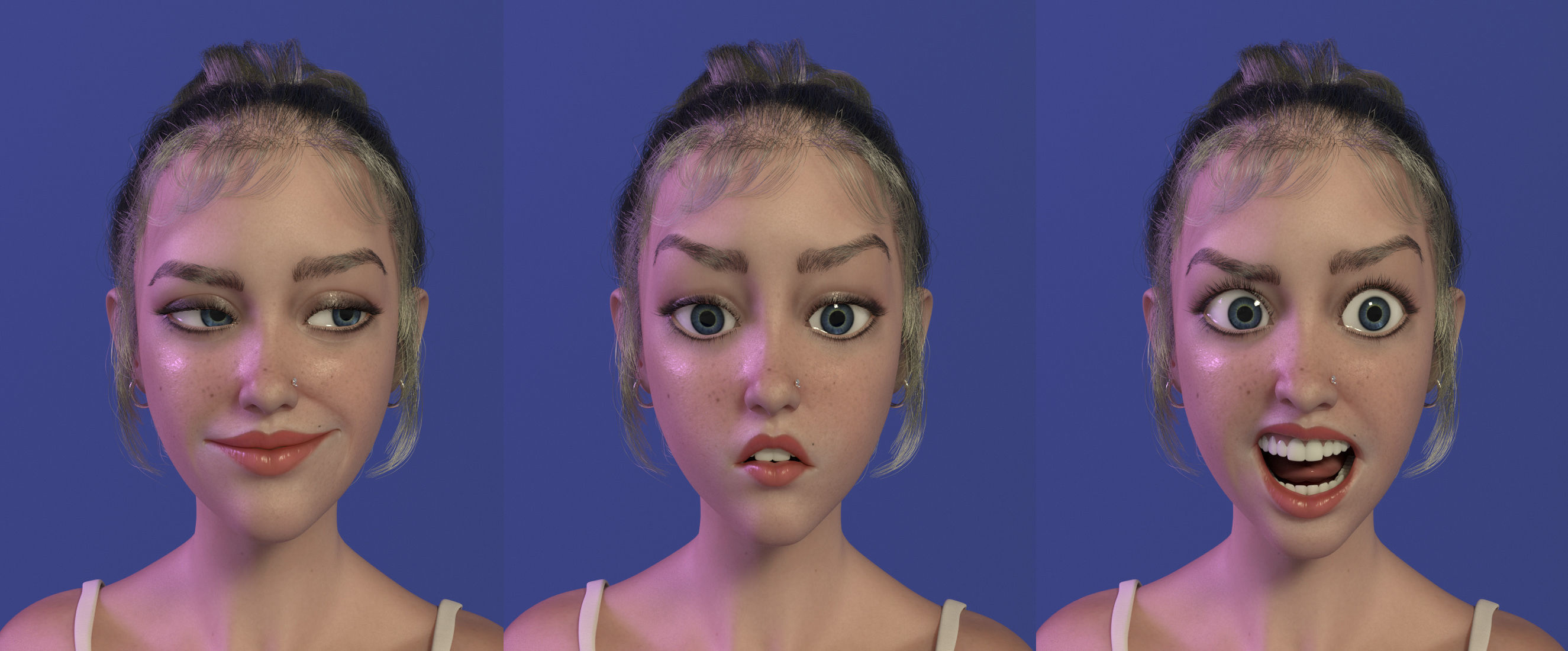 Low-poly Female 3D Model - Rigged for Maya Low-poly 3D model_11