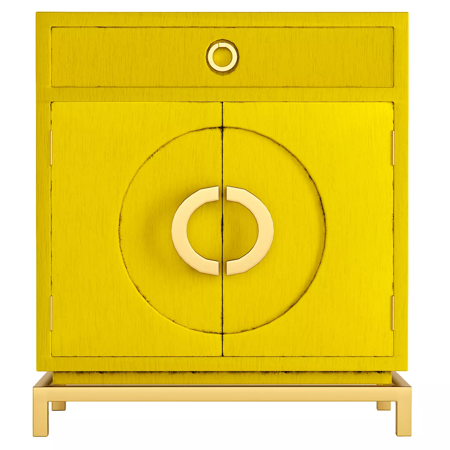 DISK Yellow 2-door sideboard KARE DESIGN 3D model_0