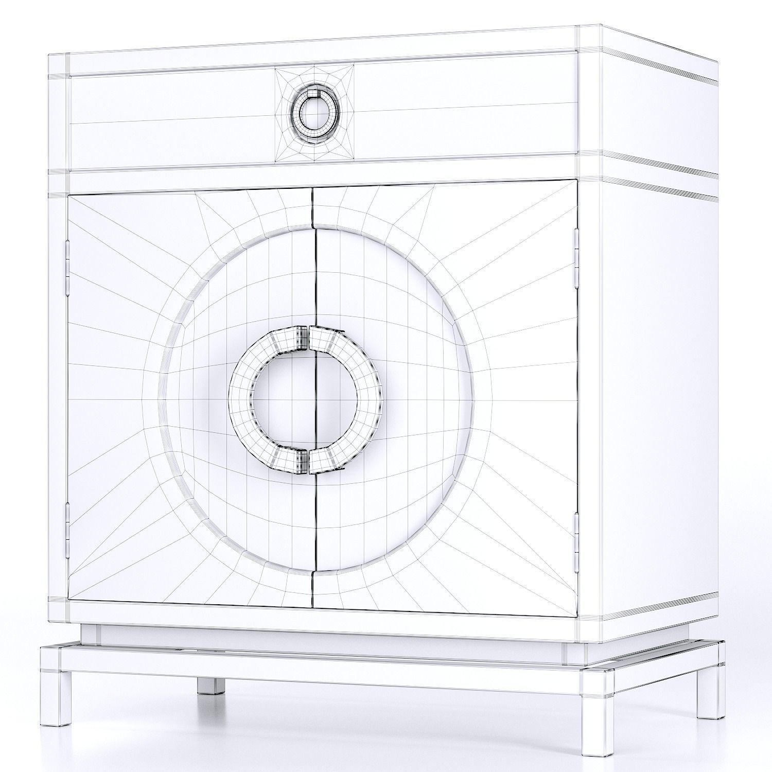 DISK Yellow 2-door sideboard KARE DESIGN 3D model_3