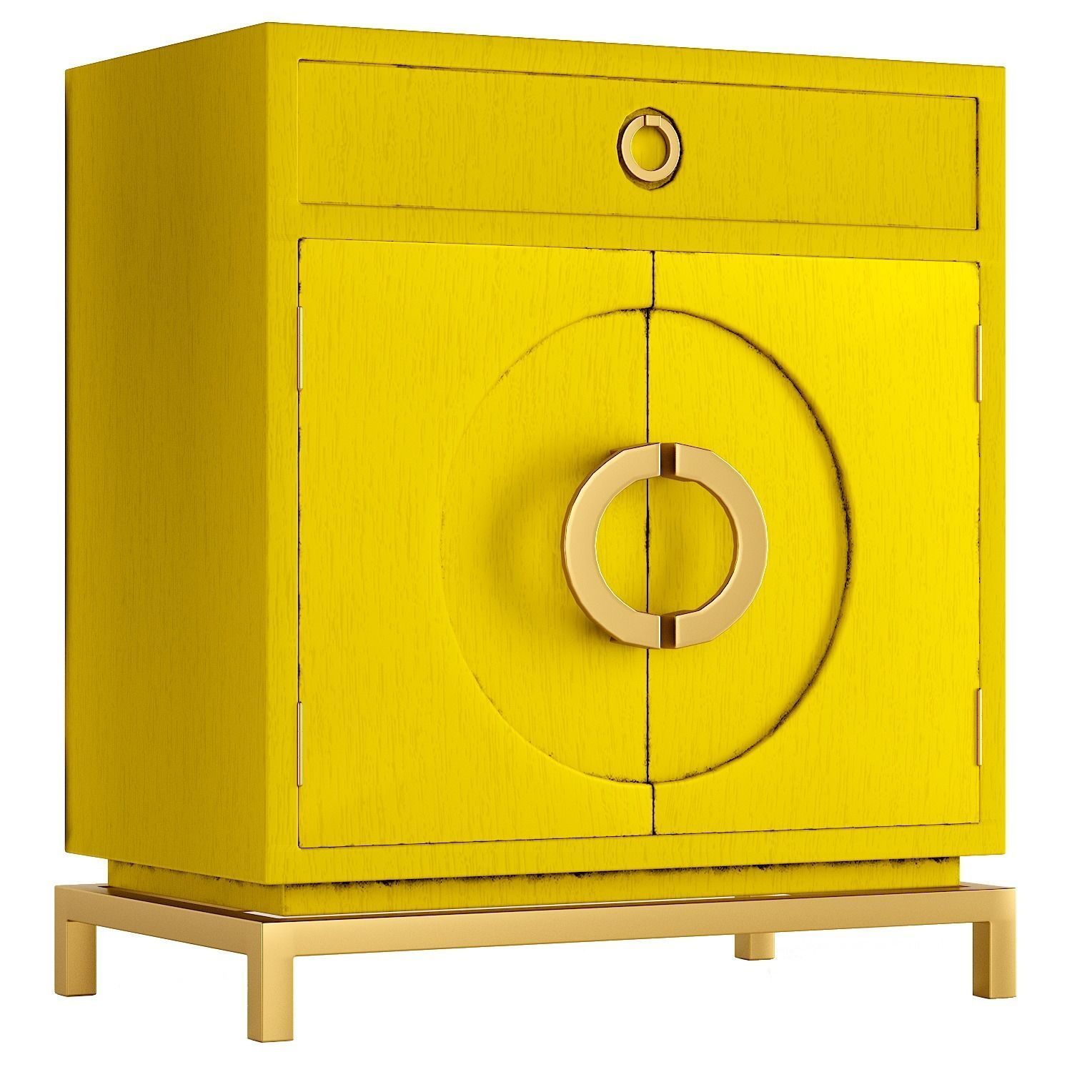DISK Yellow 2-door sideboard KARE DESIGN 3D model_2