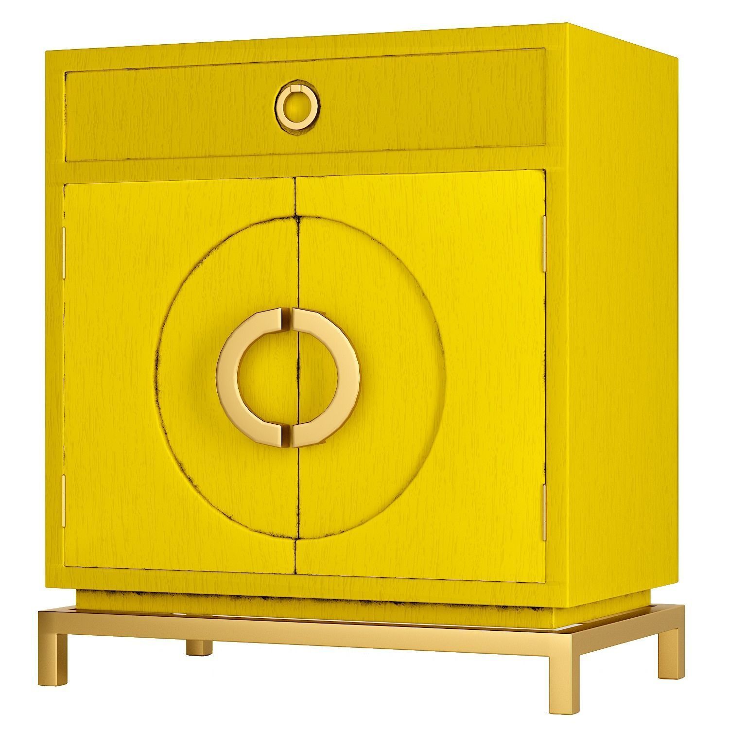 DISK Yellow 2-door sideboard KARE DESIGN 3D model_1