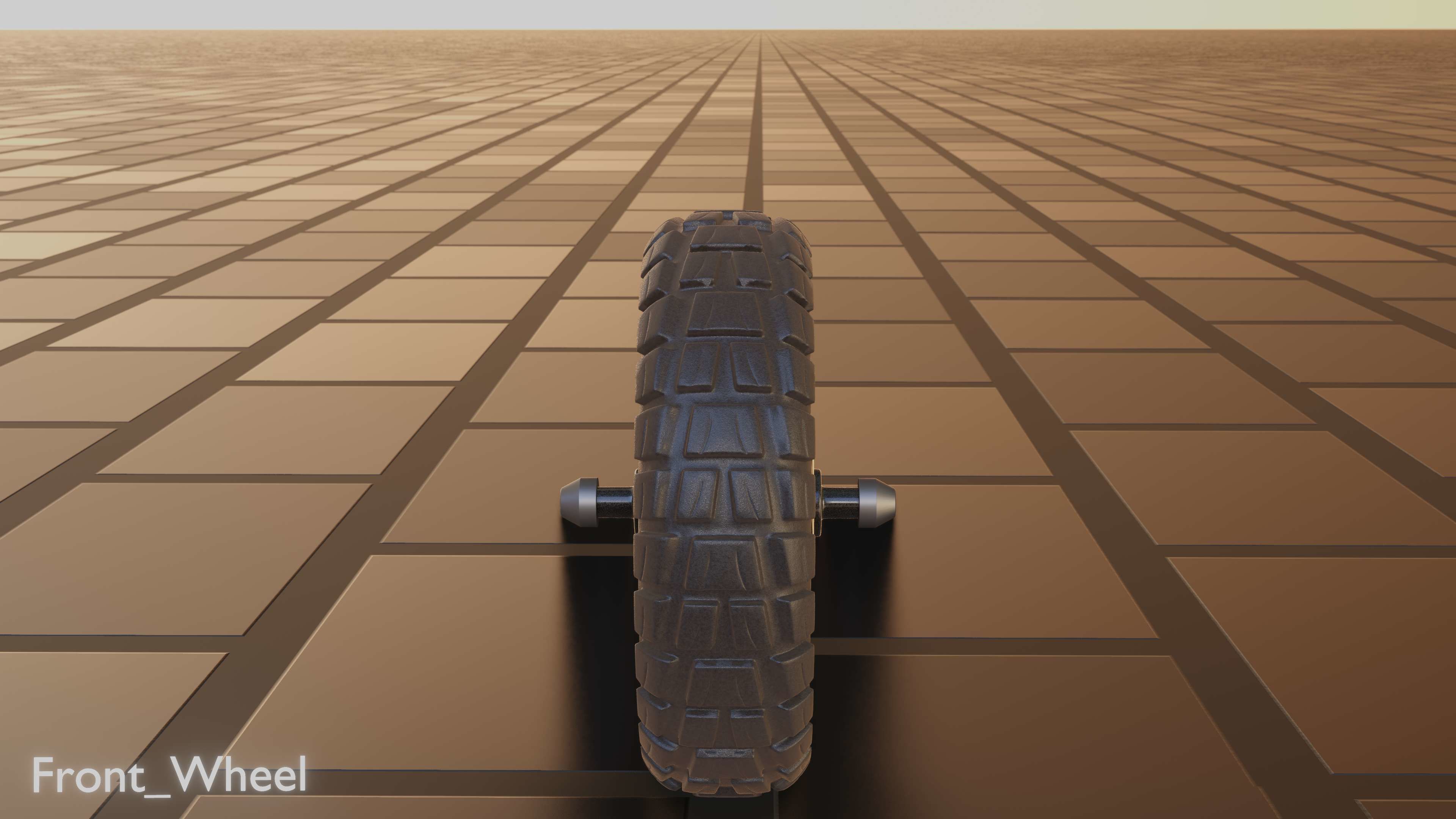 E-Scooter Front-Wheel with Procedural PBR Material Setup 3D model_35