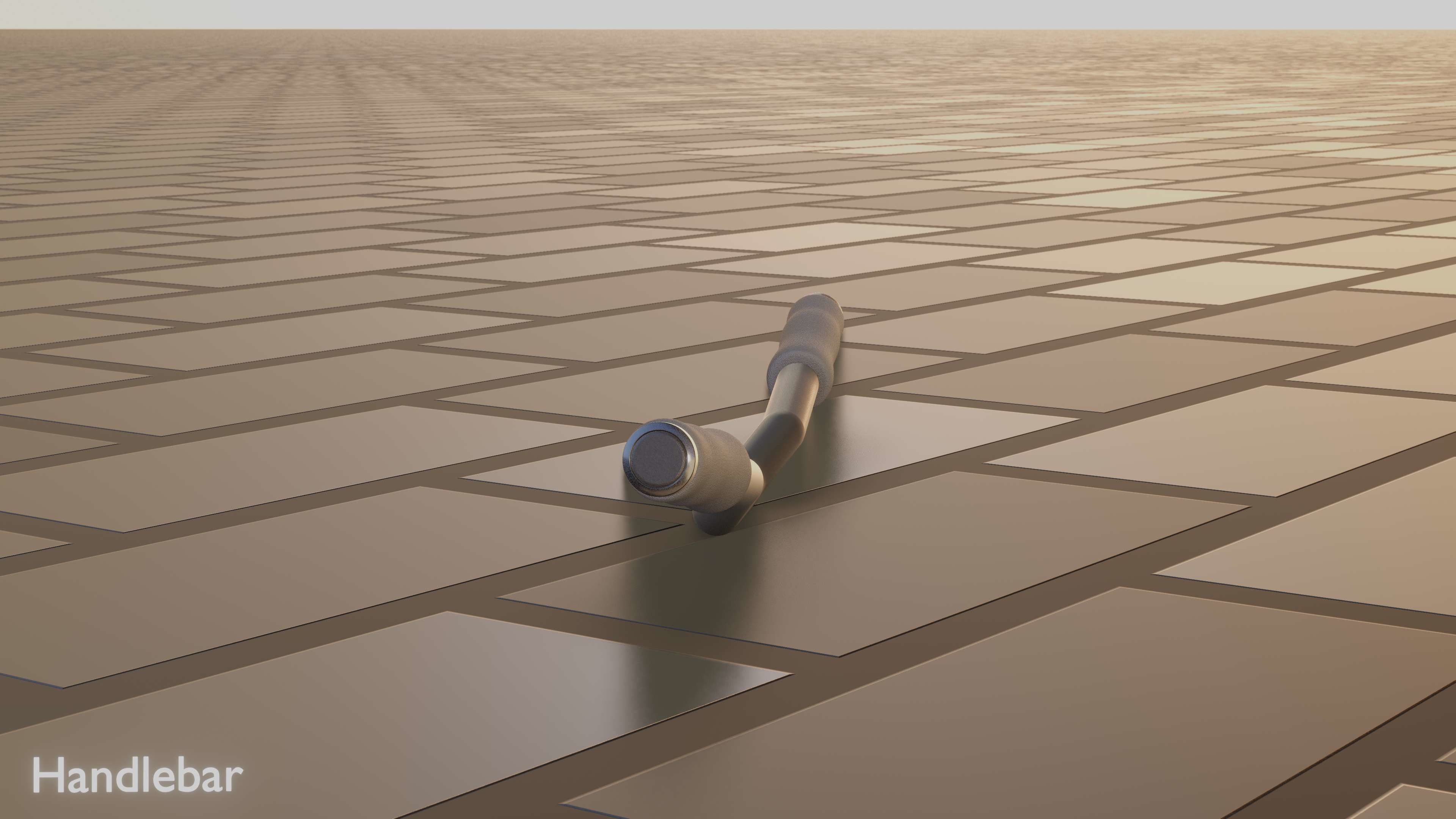 E-Scooter Handlebar with procedural PBR material setup 3D model_67