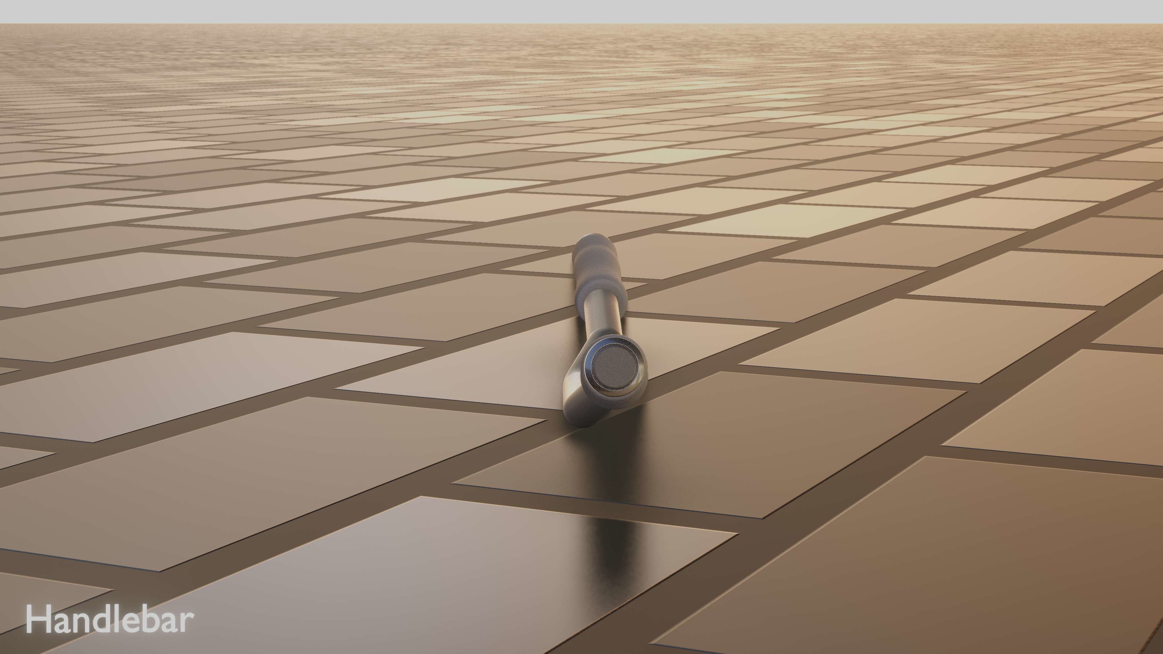 E-Scooter Handlebar with procedural PBR material setup 3D model_65