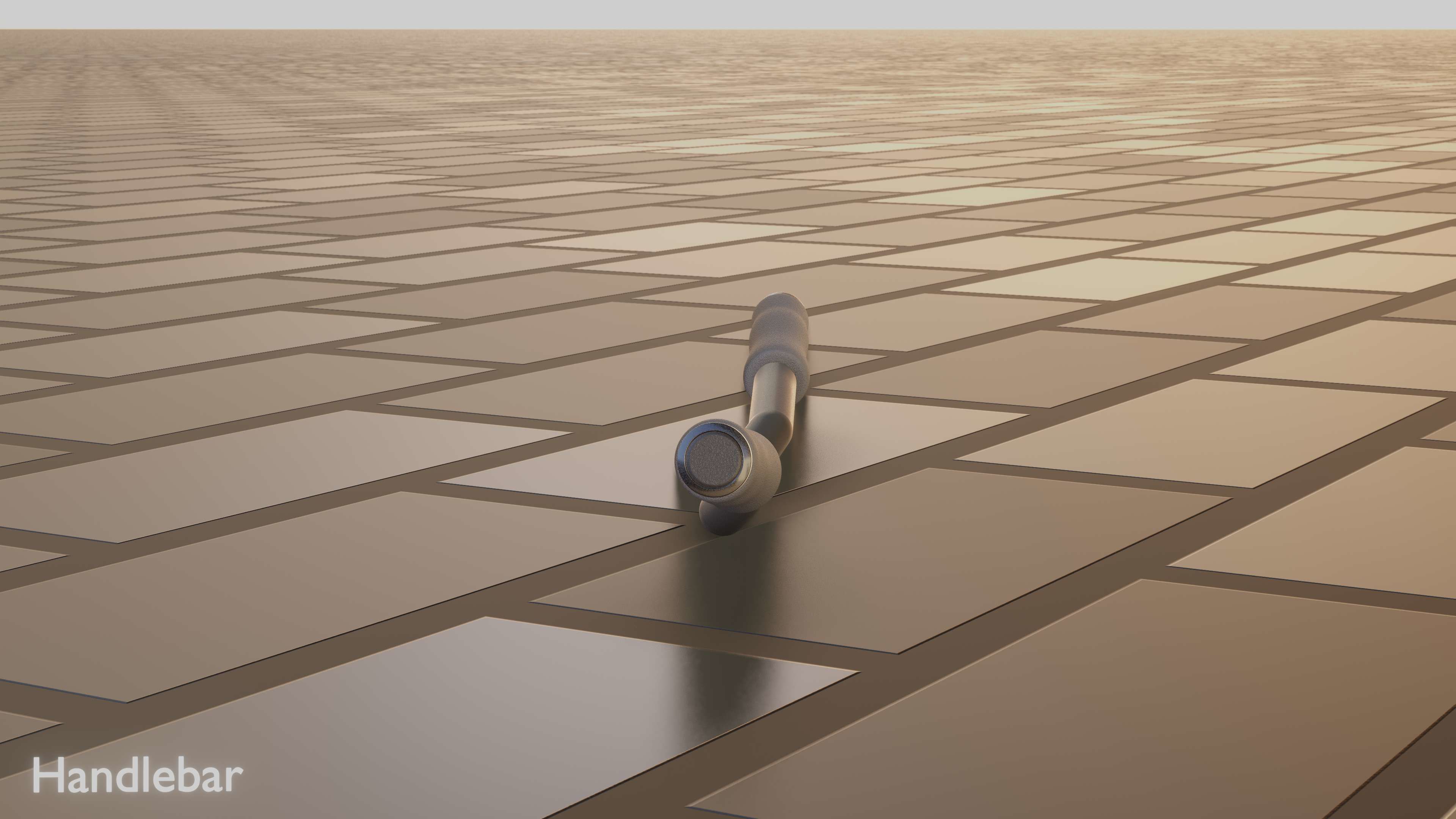 E-Scooter Handlebar with procedural PBR material setup 3D model_66