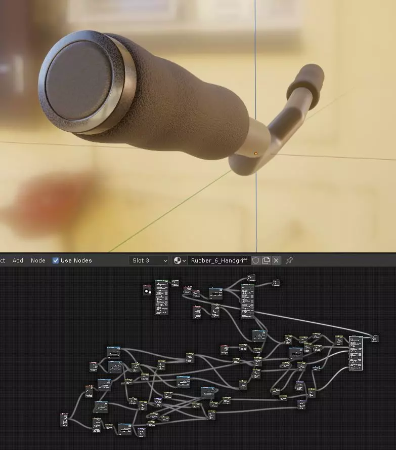 E-Scooter Handlebar with procedural PBR material setup 3D model_0