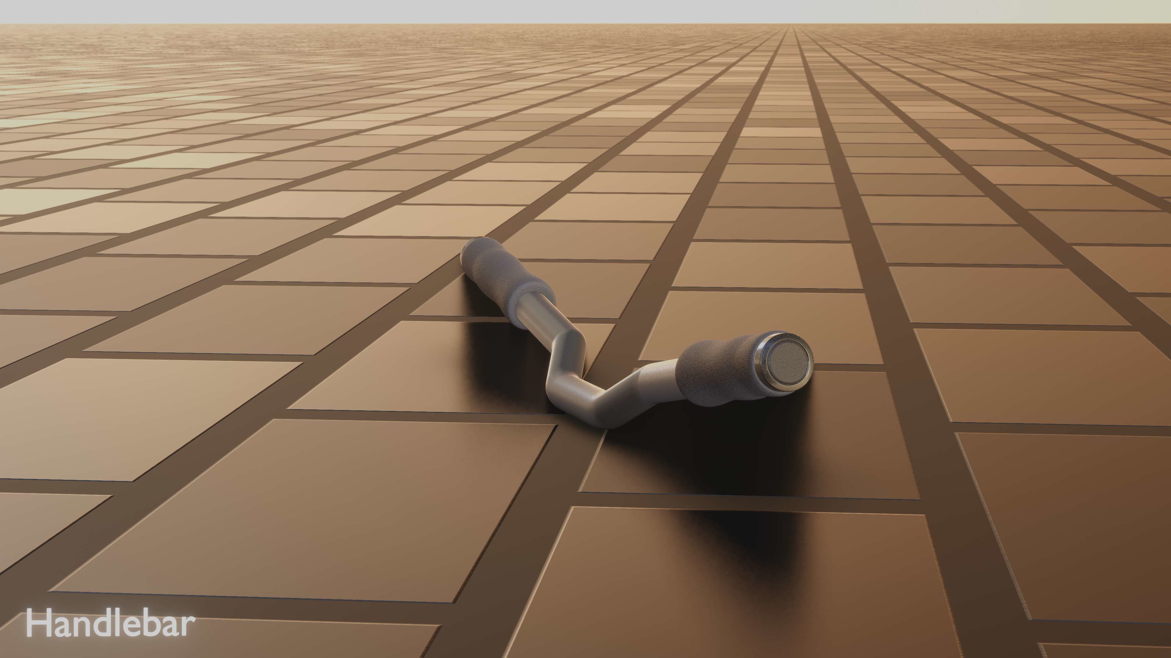 E-Scooter Handlebar with procedural PBR material setup 3D model_61