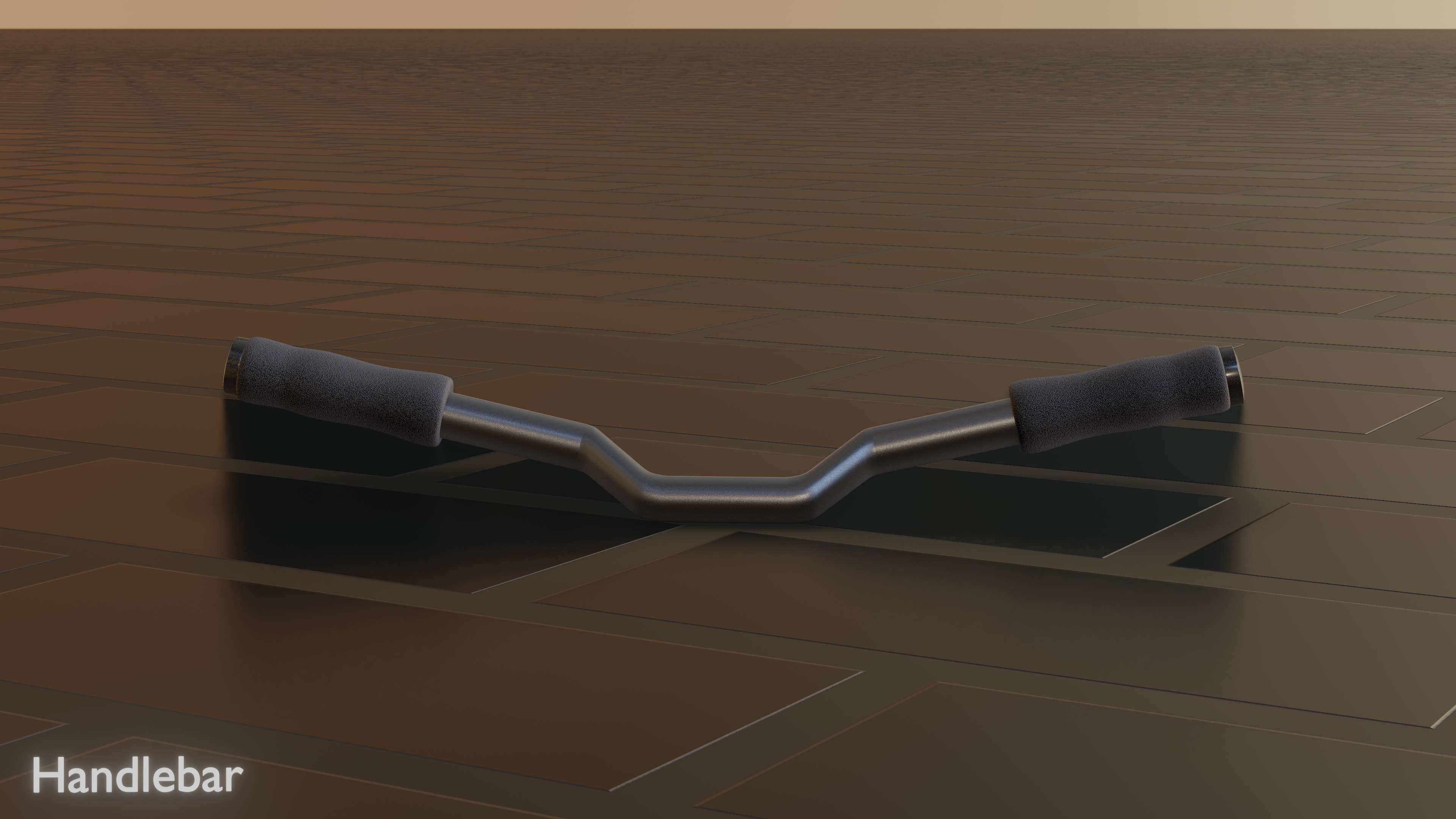 EScooter Handlebar with procedural PBR material setup 3D model CGTrader