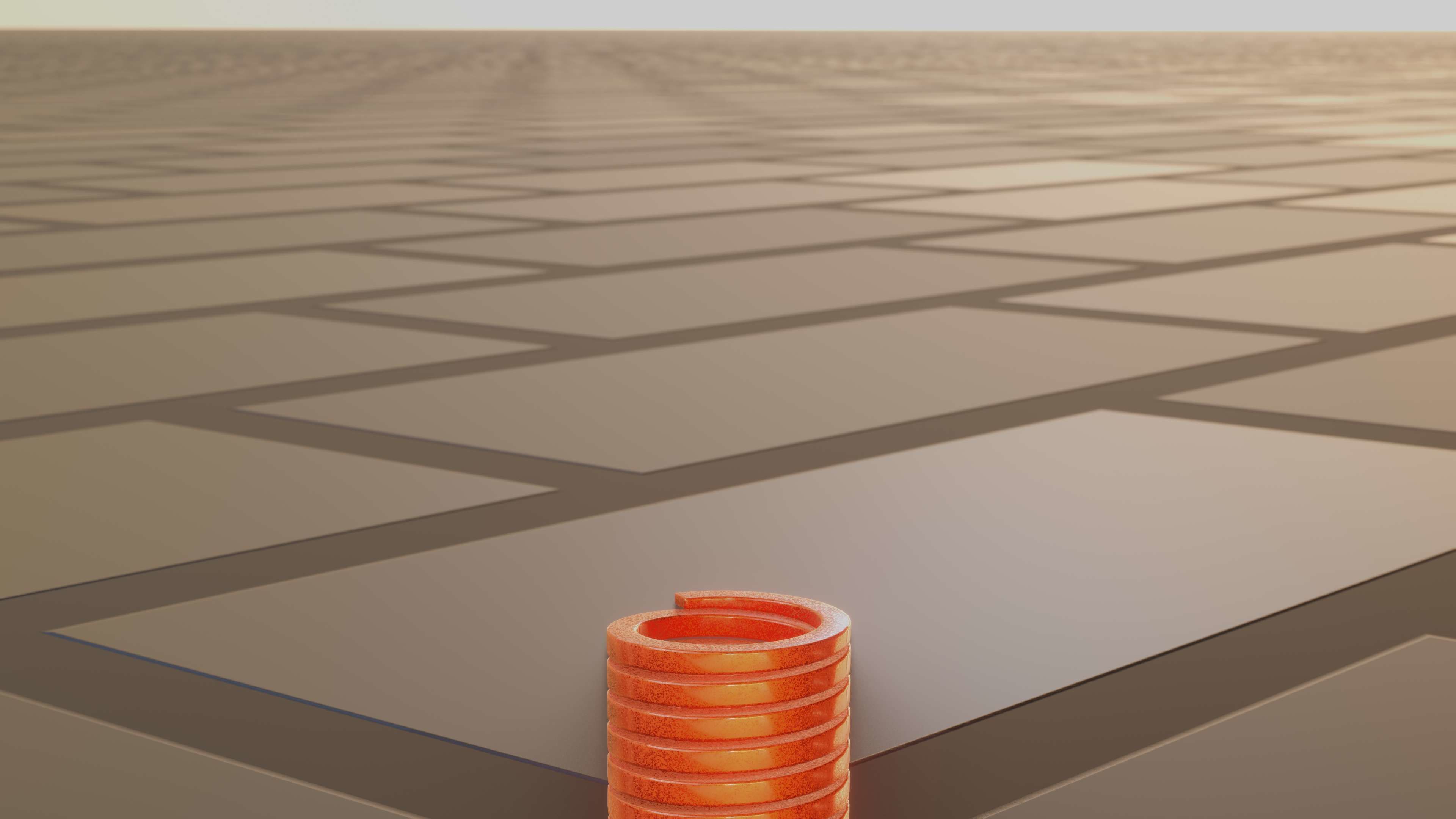 E-Scooter Spring with Procedural PBR Material Setup 3D model_67