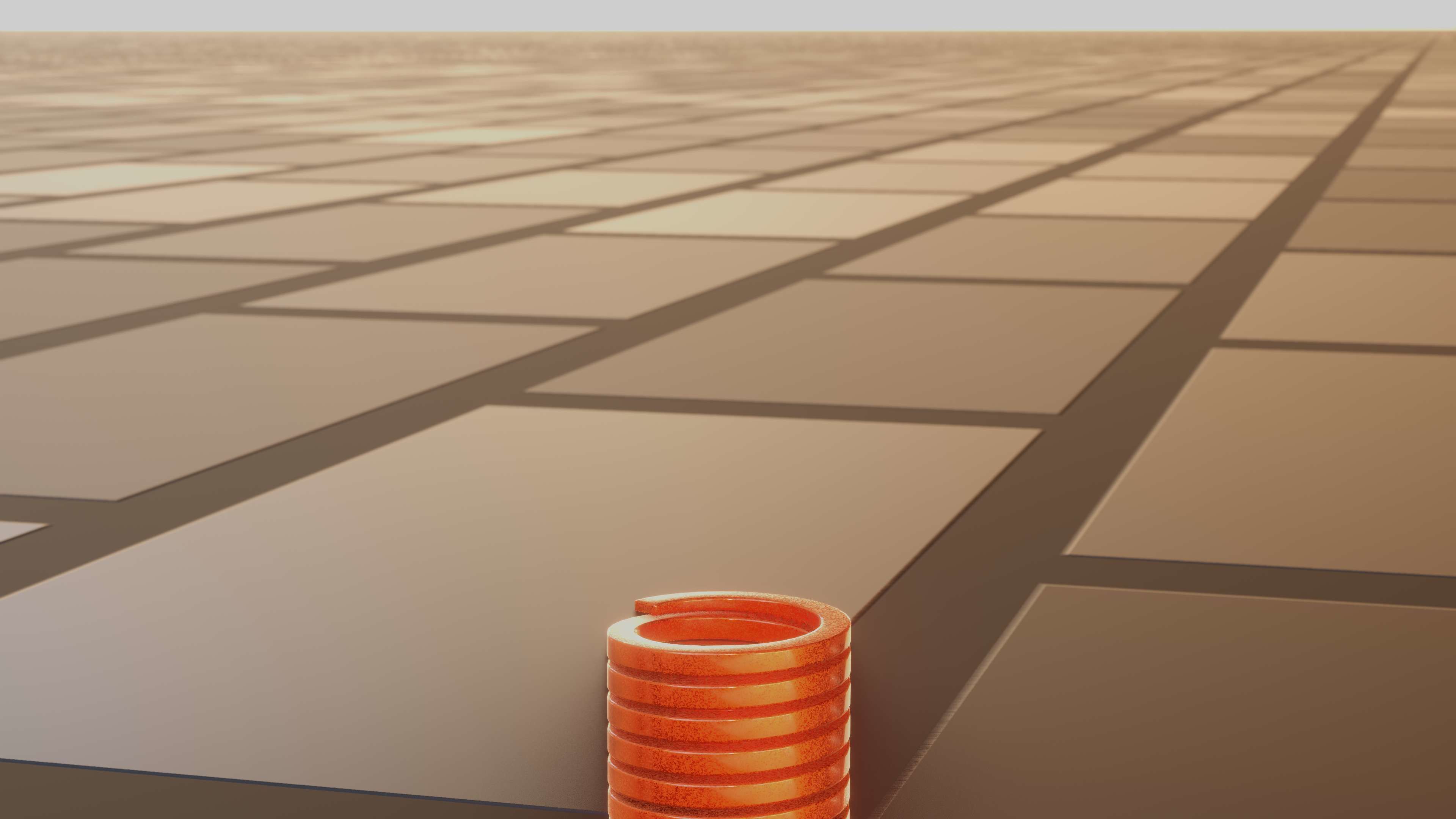 E-Scooter Spring with Procedural PBR Material Setup 3D model_62