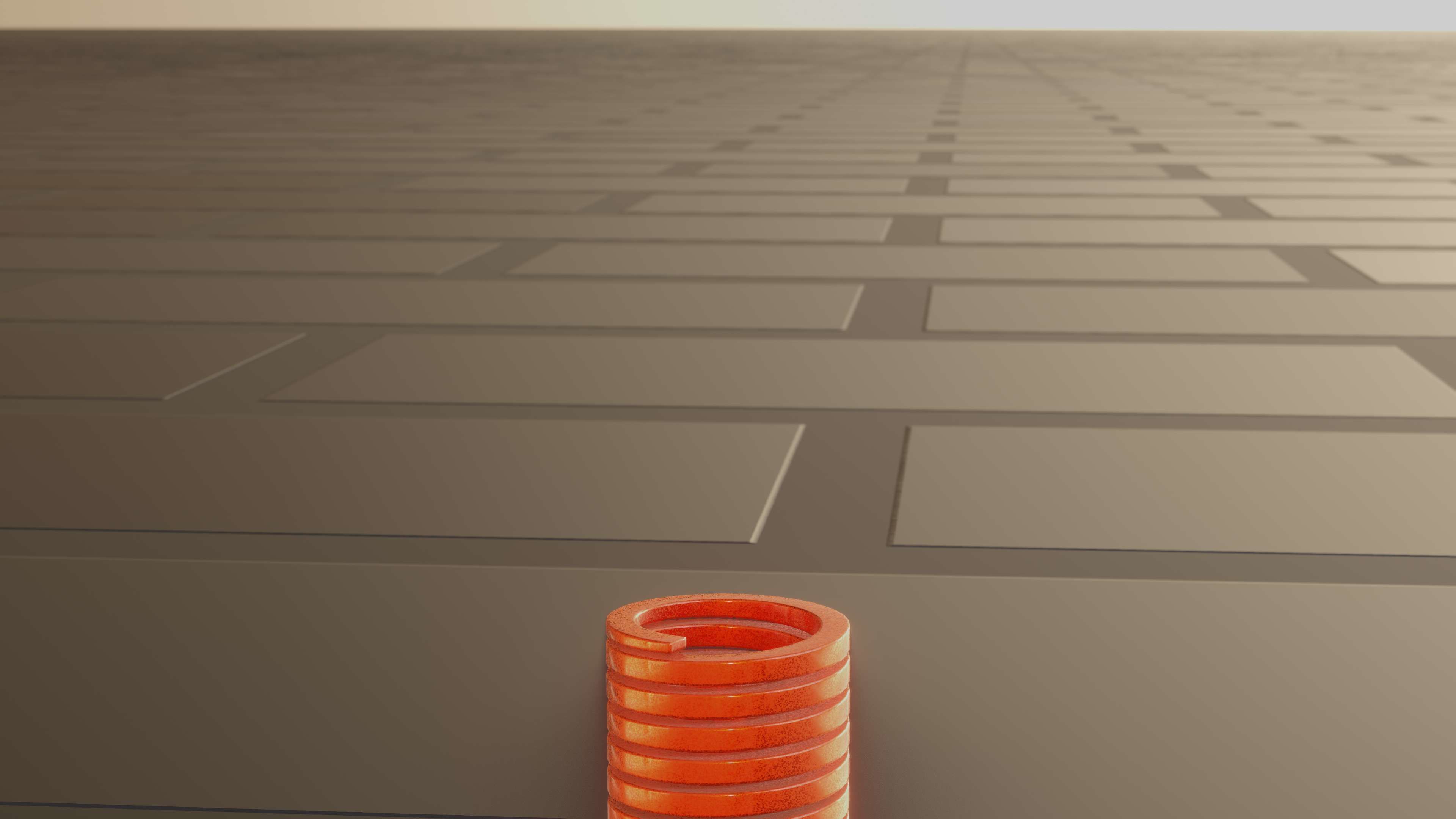 E-Scooter Spring with Procedural PBR Material Setup 3D model_42