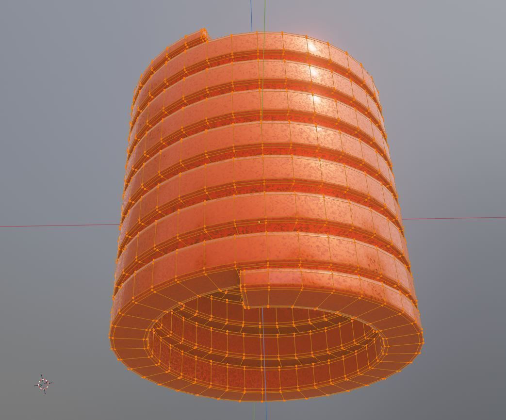 E-Scooter Spring with Procedural PBR Material Setup 3D model_4