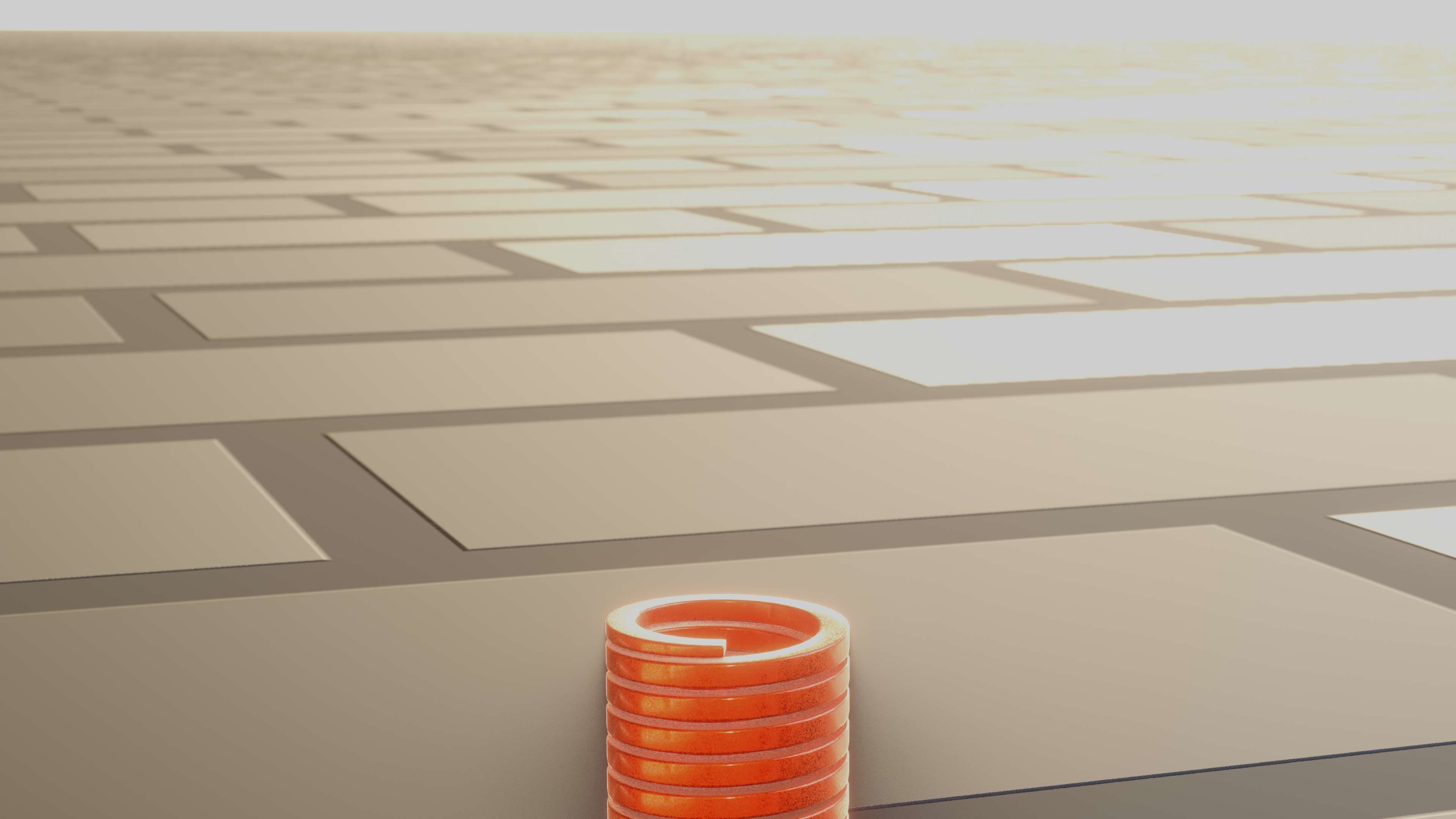 E-Scooter Spring with Procedural PBR Material Setup 3D model_37