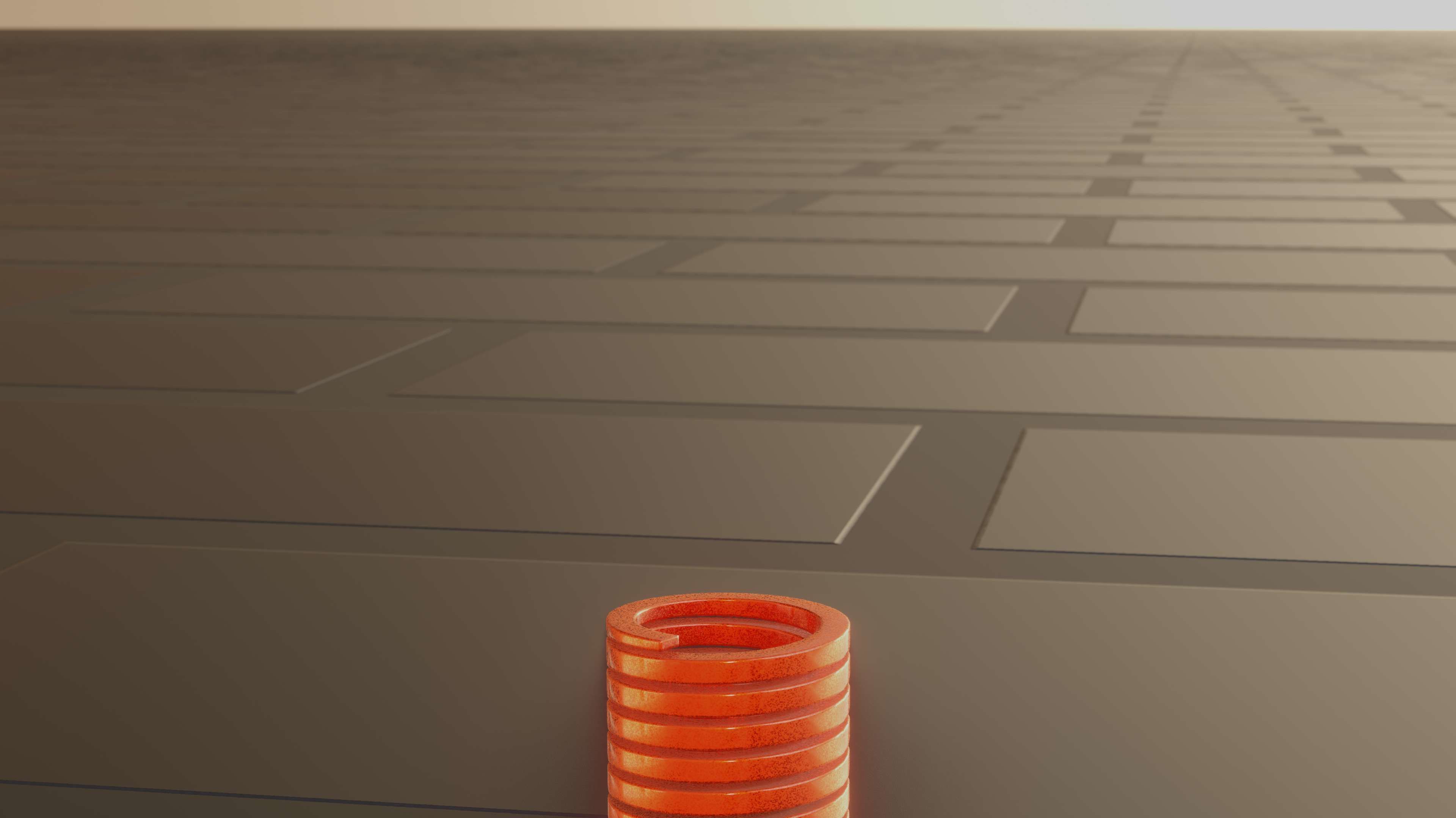 E-Scooter Spring with Procedural PBR Material Setup 3D model_43