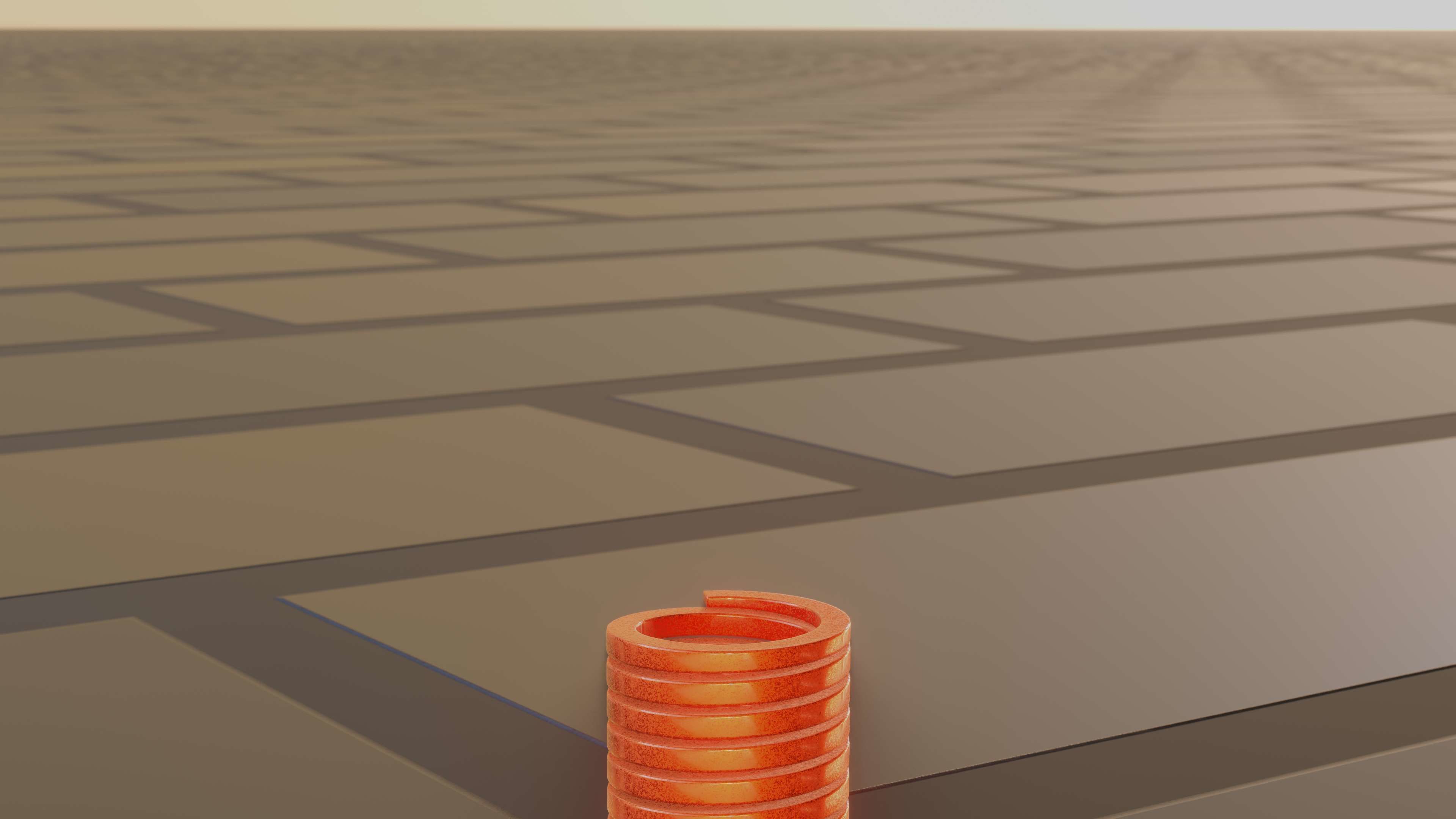 E-Scooter Spring with Procedural PBR Material Setup 3D model_70